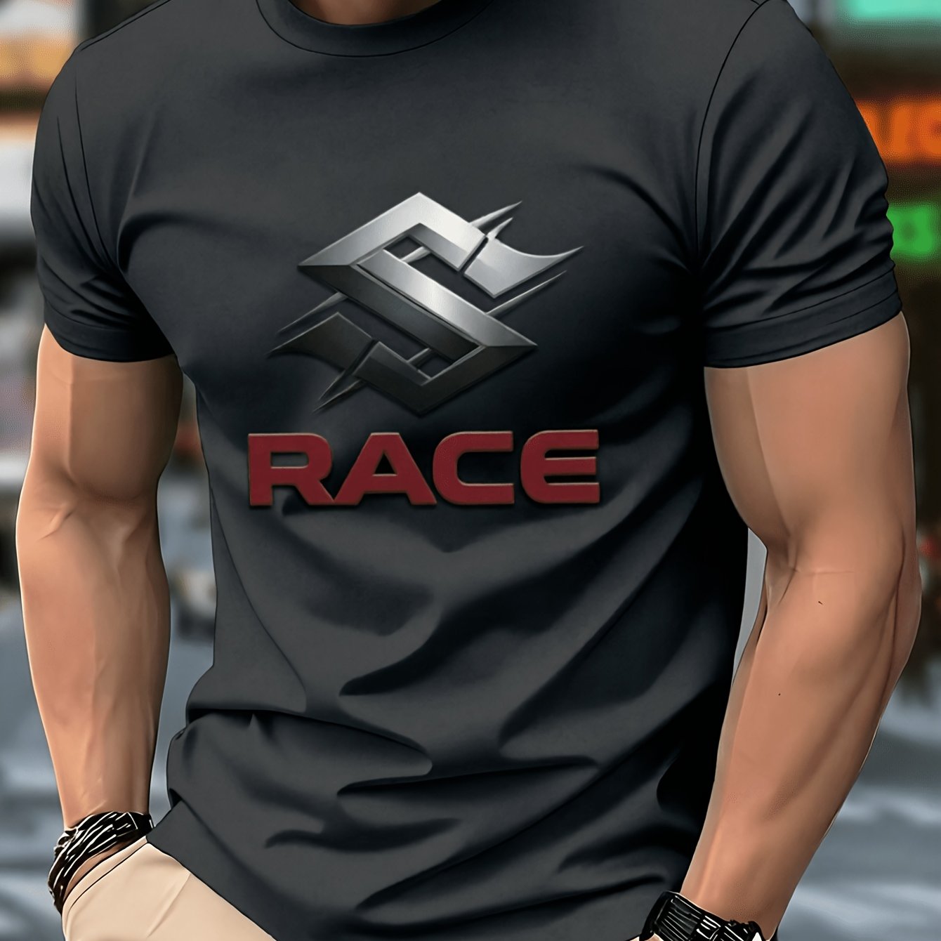 TEMU Outdoor Sports Men's Fashion T-shirt For Motorcycle Enthusiasts