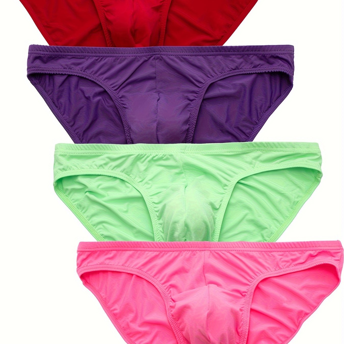 TEMU Men's Underwear 4 Stretchy Hip Briefs