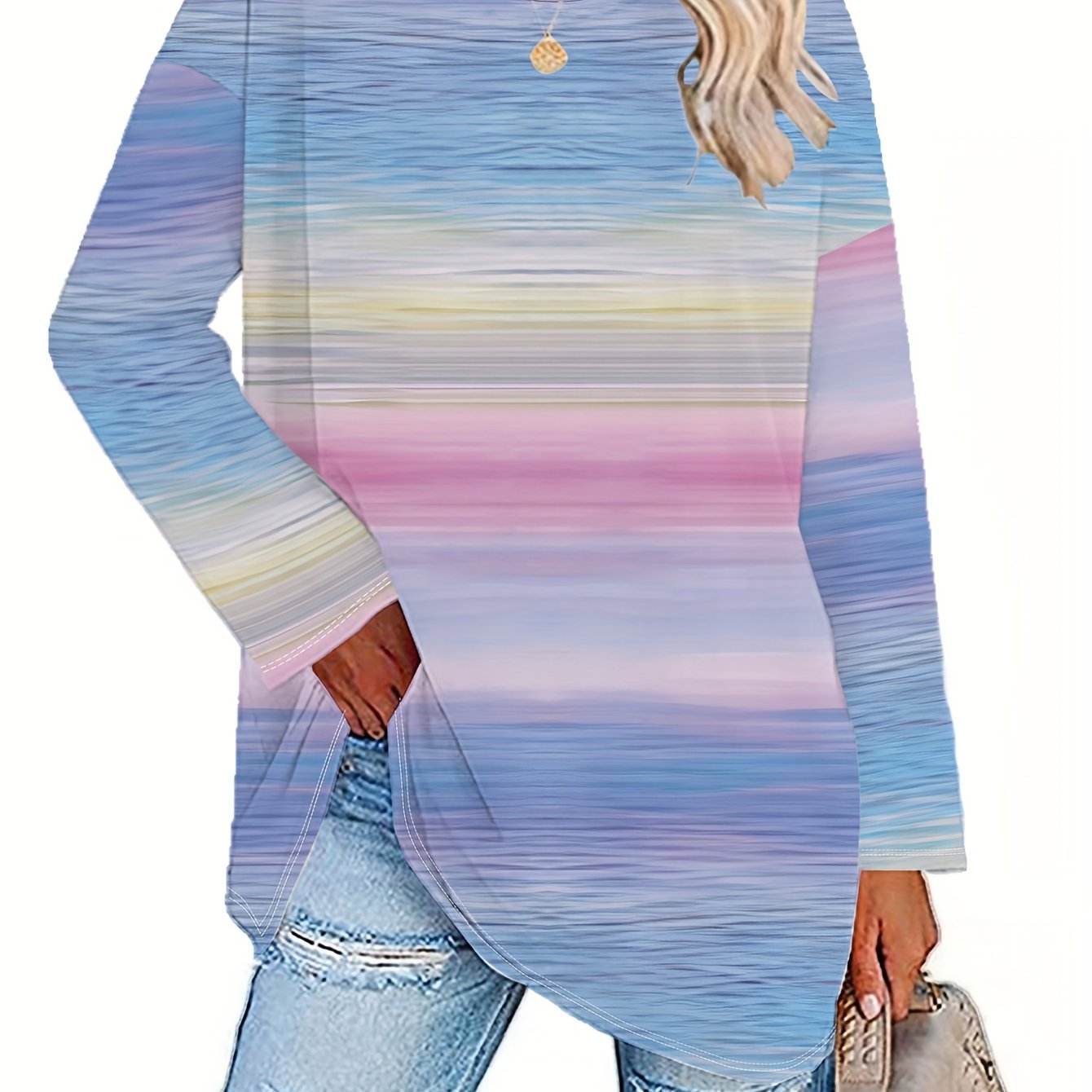 Plus Size, Plus-size Women's Long-sleeve Top