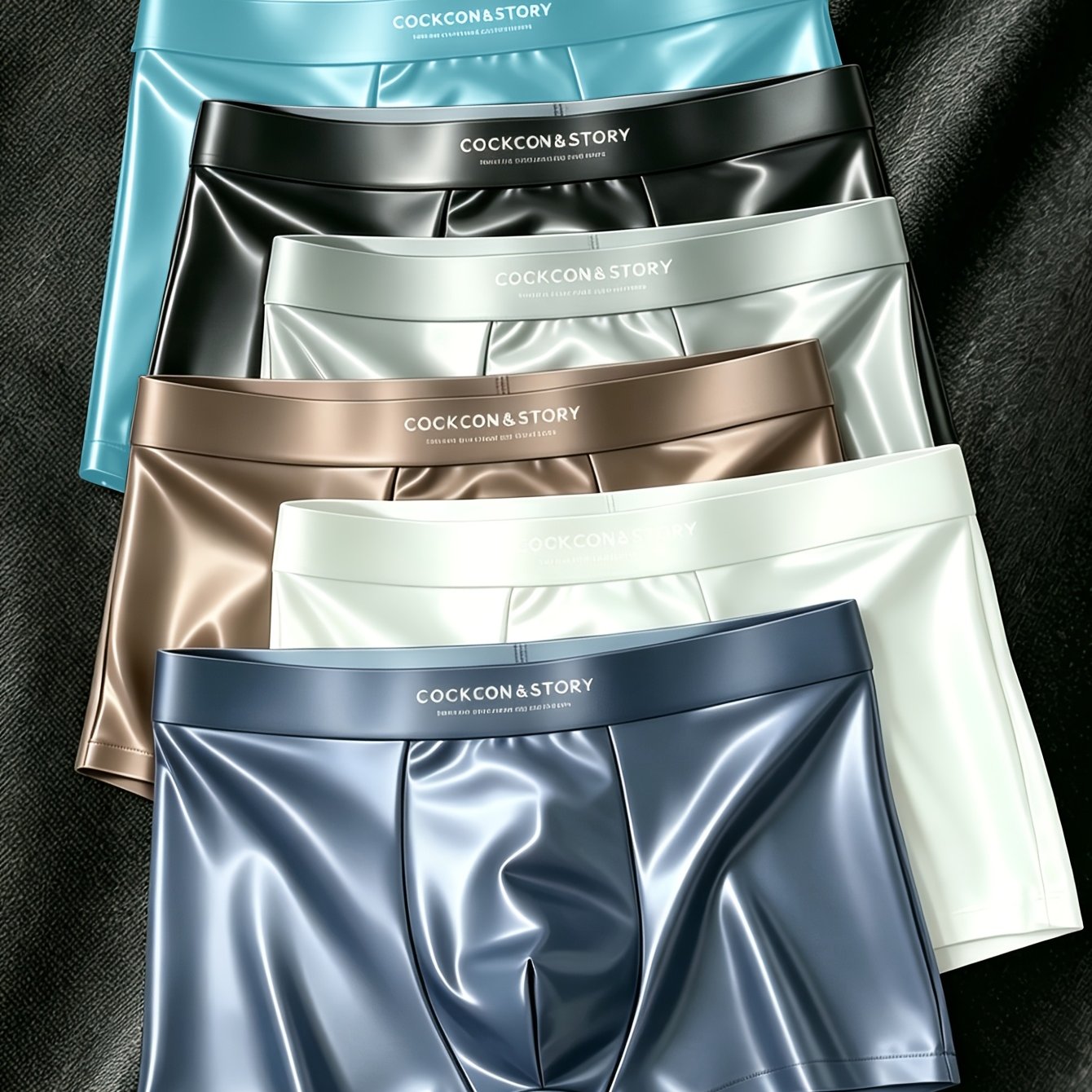 TEMU Random 6-pcs Men's Boxer Briefs. Made Of Cool And Luxurious Fabric, Ultra Soft And Y With A Smooth -like Feel. Suitable For Daily Wear, Sports