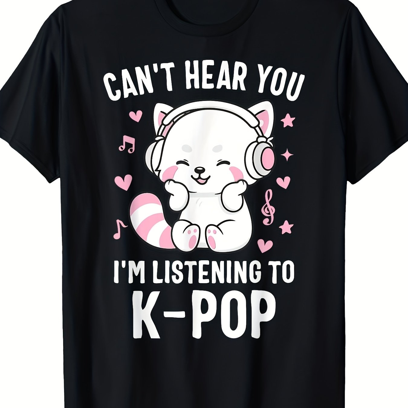 TEMU Women's K-pop ' You ' Kawaii Korean Style T-shirt - Soft Breathable Short Sleeve With For Kpop Print, Unisex Size Suitable For Kpop Fans, Casual