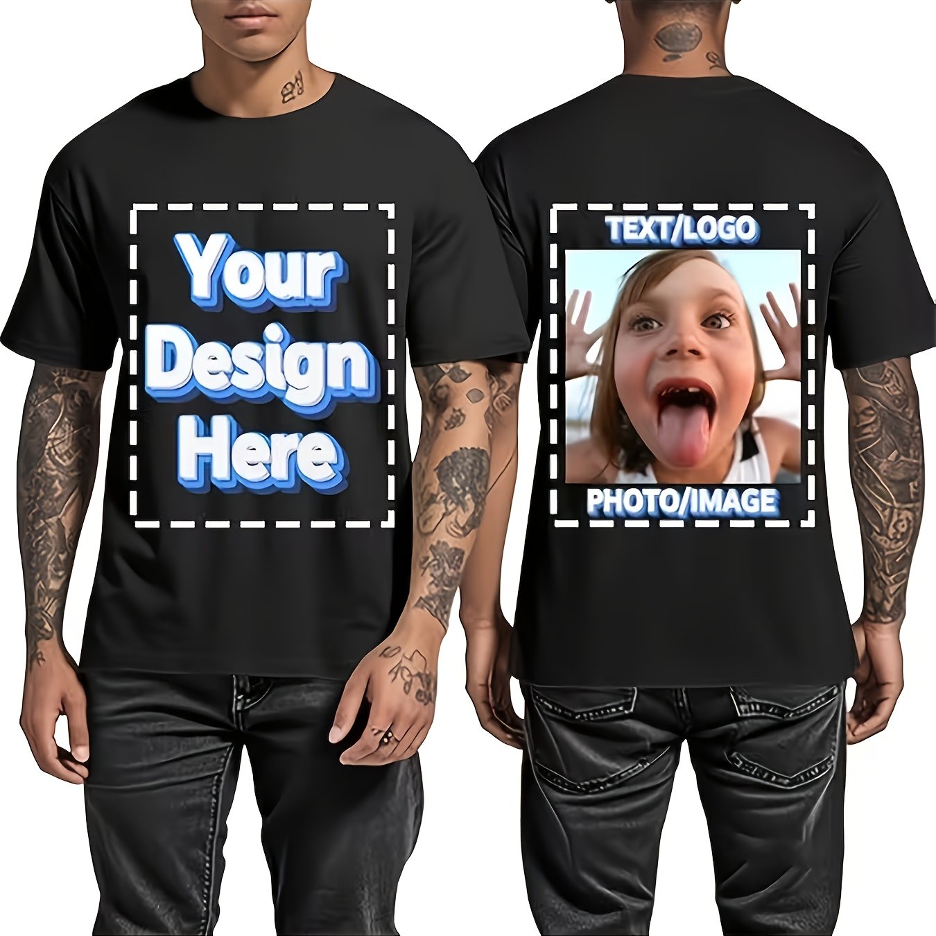 TEMU Fashionable Personalized Custom T-shirts, Essential For Team Building, Parties, And Festivals