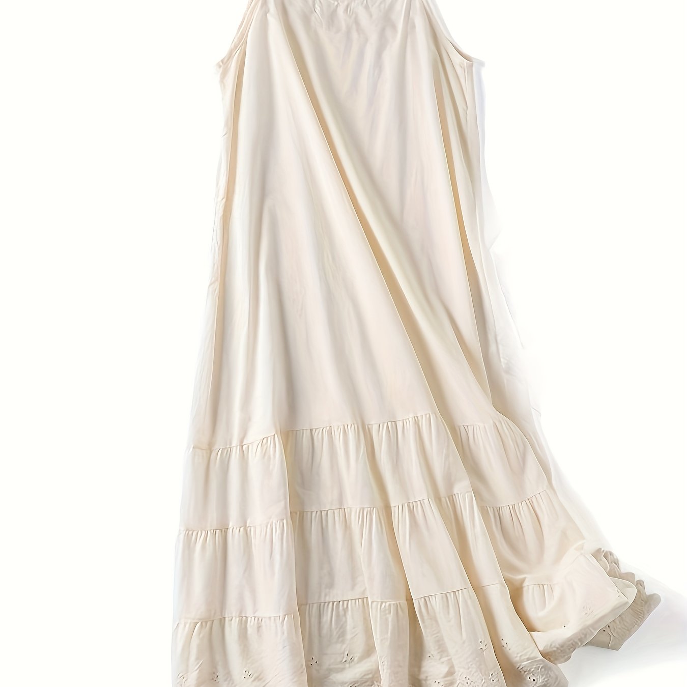 Image of Summer New Long Camisole Dress Loose Splicing Embroidery Inner Wear Base Long Skirt For Women