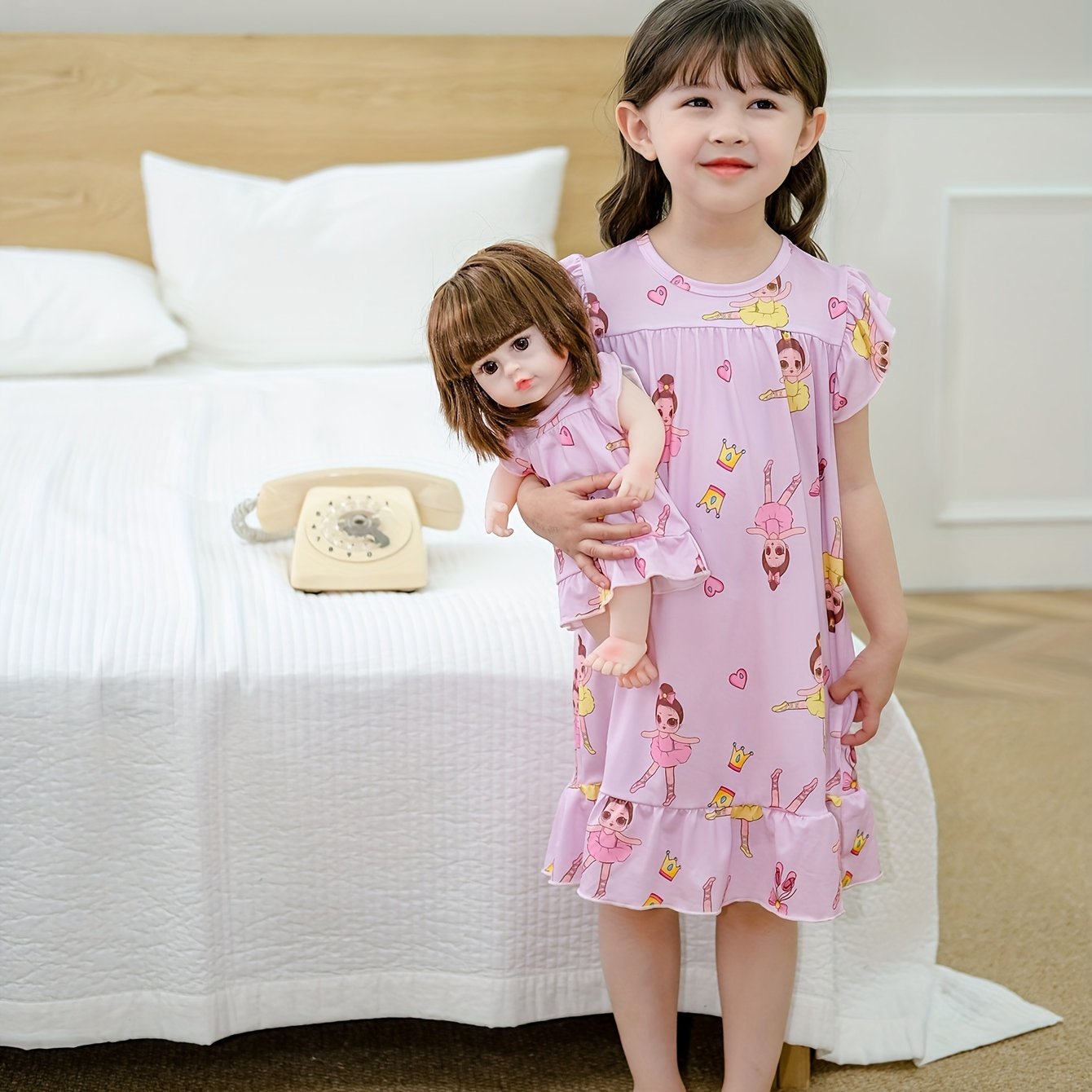 Conjunto Vestidos Dormir Niñas Pequeñas Muñecas Ropa Dormir - Temu