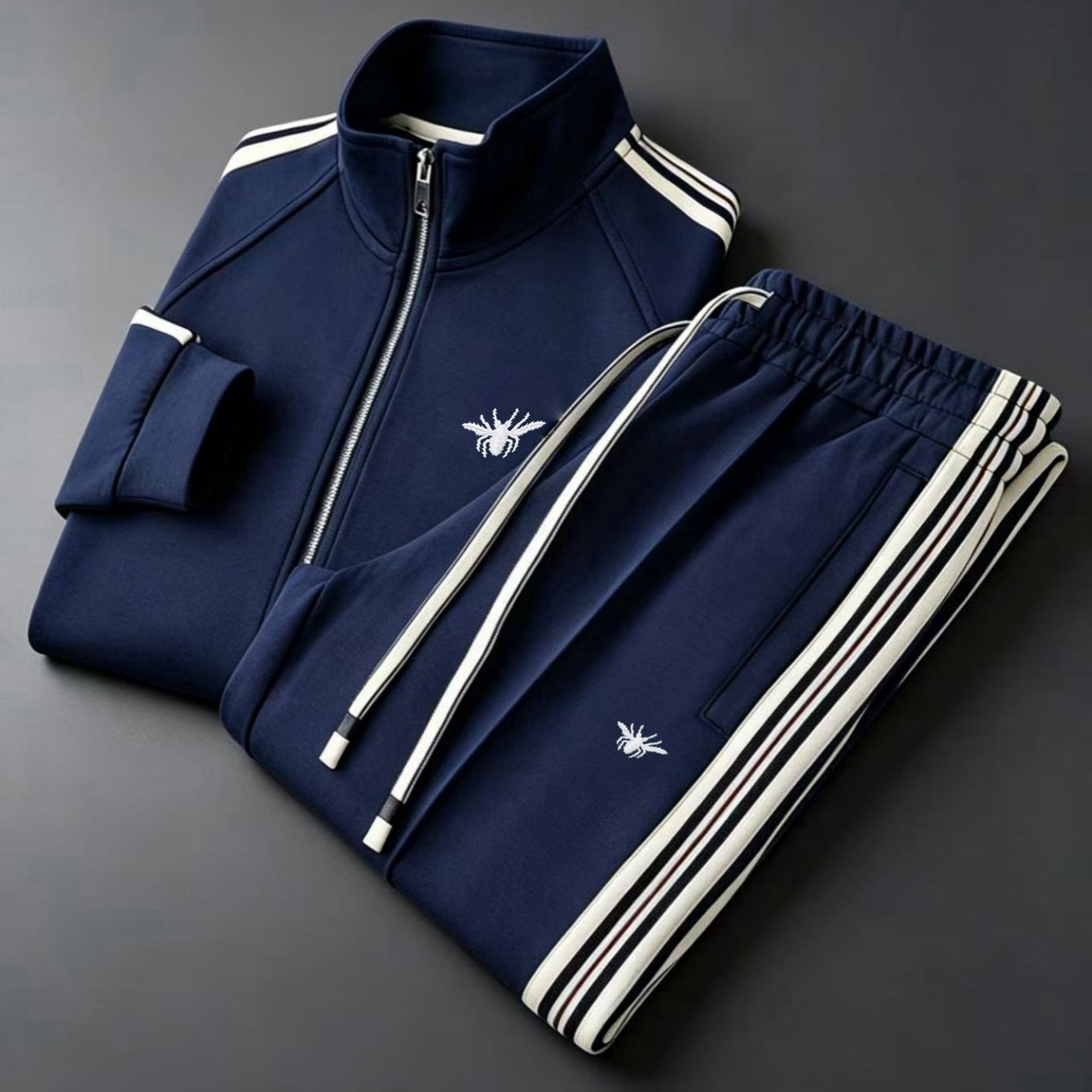 2pcs Set: Men's Casual Sportswear - Jacket + Drawstring Pants (multiple Colors ), Plus Size