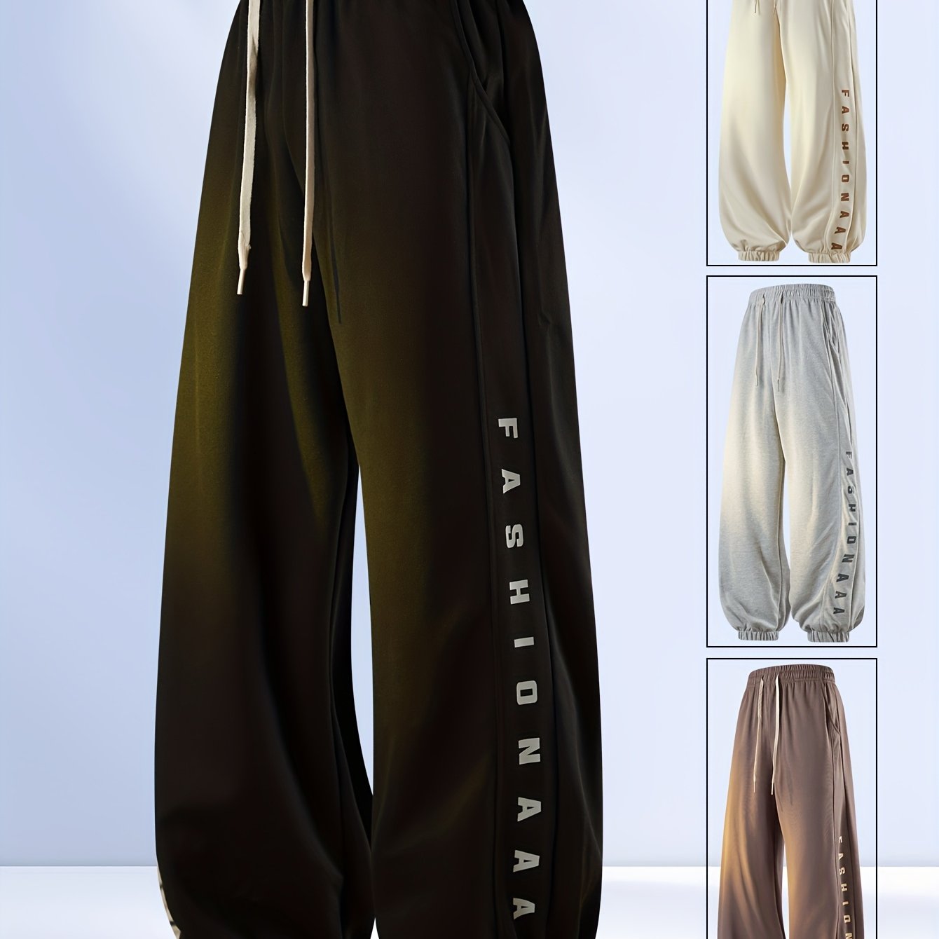 Image of 1pc-men's Casual Sweatpants, Men's Tights Jogging Pants With Elastic Waist And Fashionable Print, Options In Stretch Fabric, Suitable For Daily Wear, Sports Outdoors, Running, As Gifts