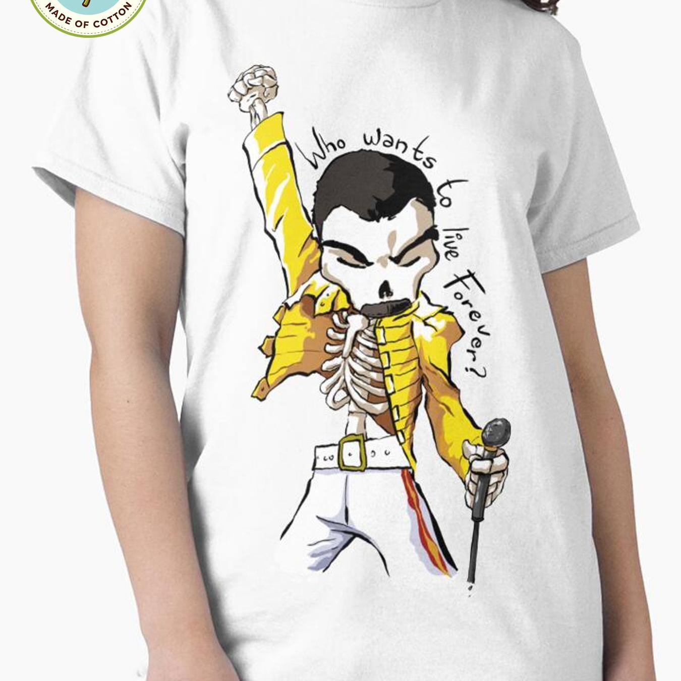 Lifeisthat Freddie Forever - Streetwear Graphic Tee With Iconic Freddie Print, Soft Breathable Round Neck Casual Shirt, Machine Washable Suitable For Casual Attire, Concerts, Gifts