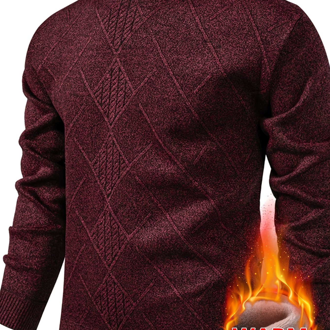 TEMU Pull décontracté pour les navetteurs, Col rond, Chaud, Essentiels d'automne