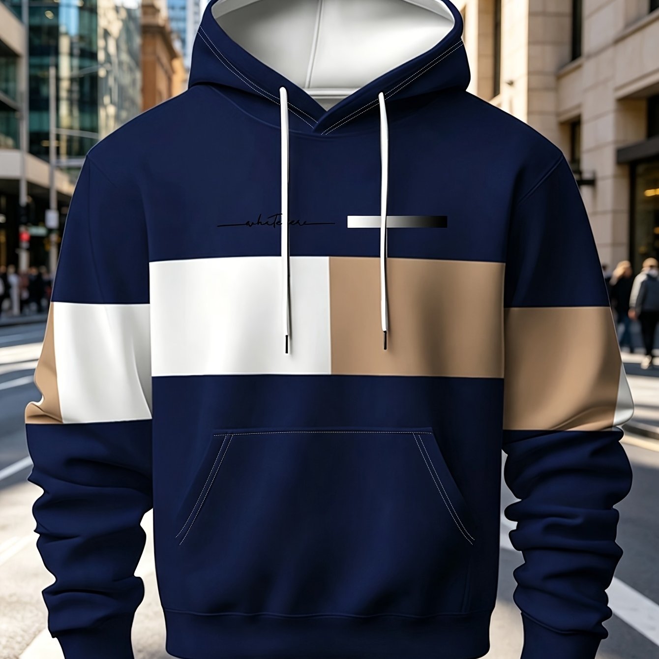 TEMU Men's Fashion Hoodie, A Must-have Item For Autumn And Winter With Soft And Warm Lining. This Loose-fit Long-sleeve Pullover In Regular Perfect