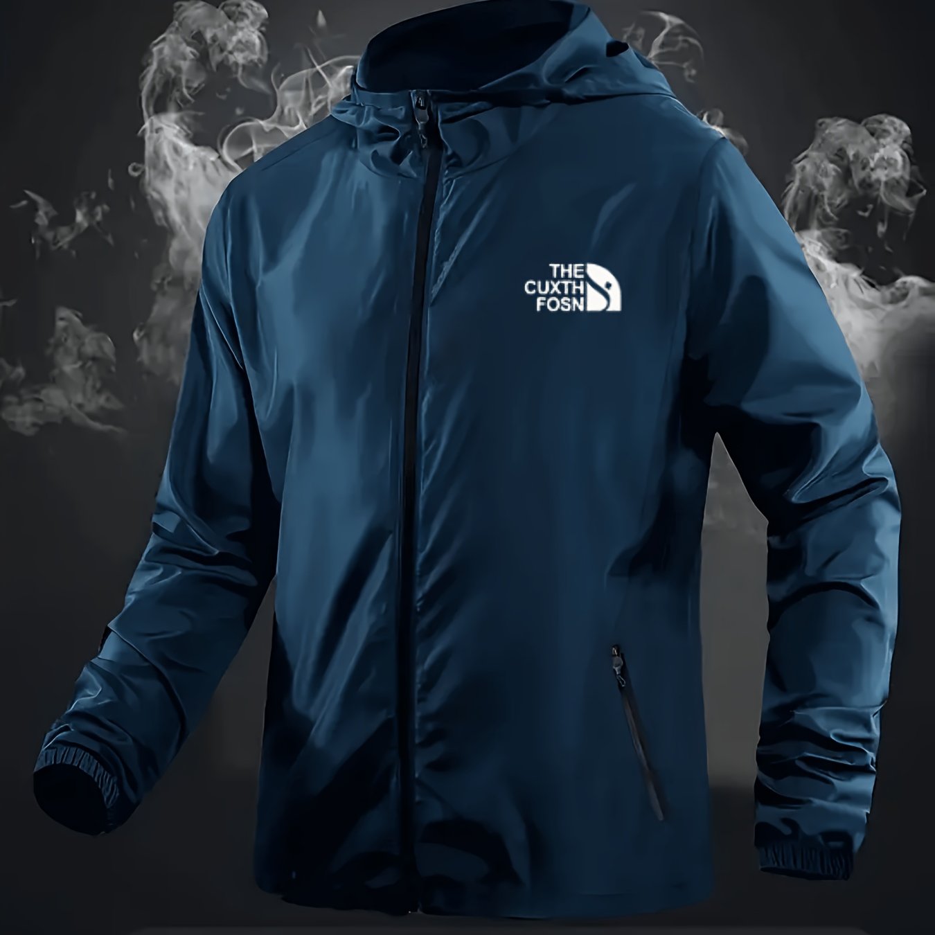 TEMU 2026 Summer Men's Sporty Softshell Jacket, Lightweight And Comfortable Fishing Hooded Casual Jacket With Trendy Patterns, Suitable For Outdoor