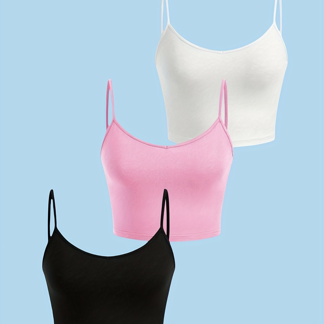 Women's Sleeveless Camisole Tank Tops 3pcs