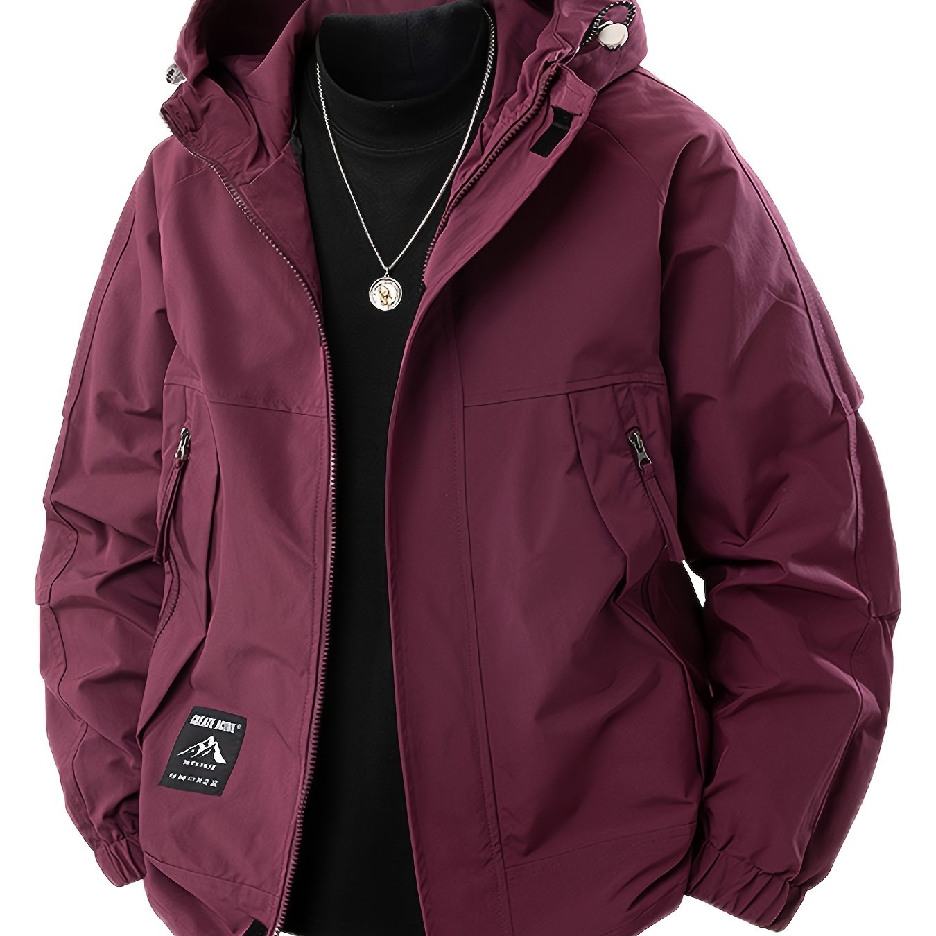 TEMU Plus Size Men's Jacket Coat, Casual Loose Fit For Outdoor And Travel Sports Style Spring/autumn, Plus Size