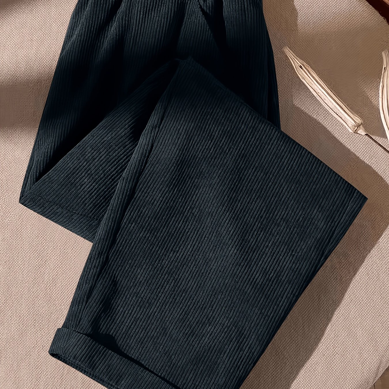 TEMU Plus Size, Plus-size Women's Casual Comfortable Corduroy Autumn/winter Trousers