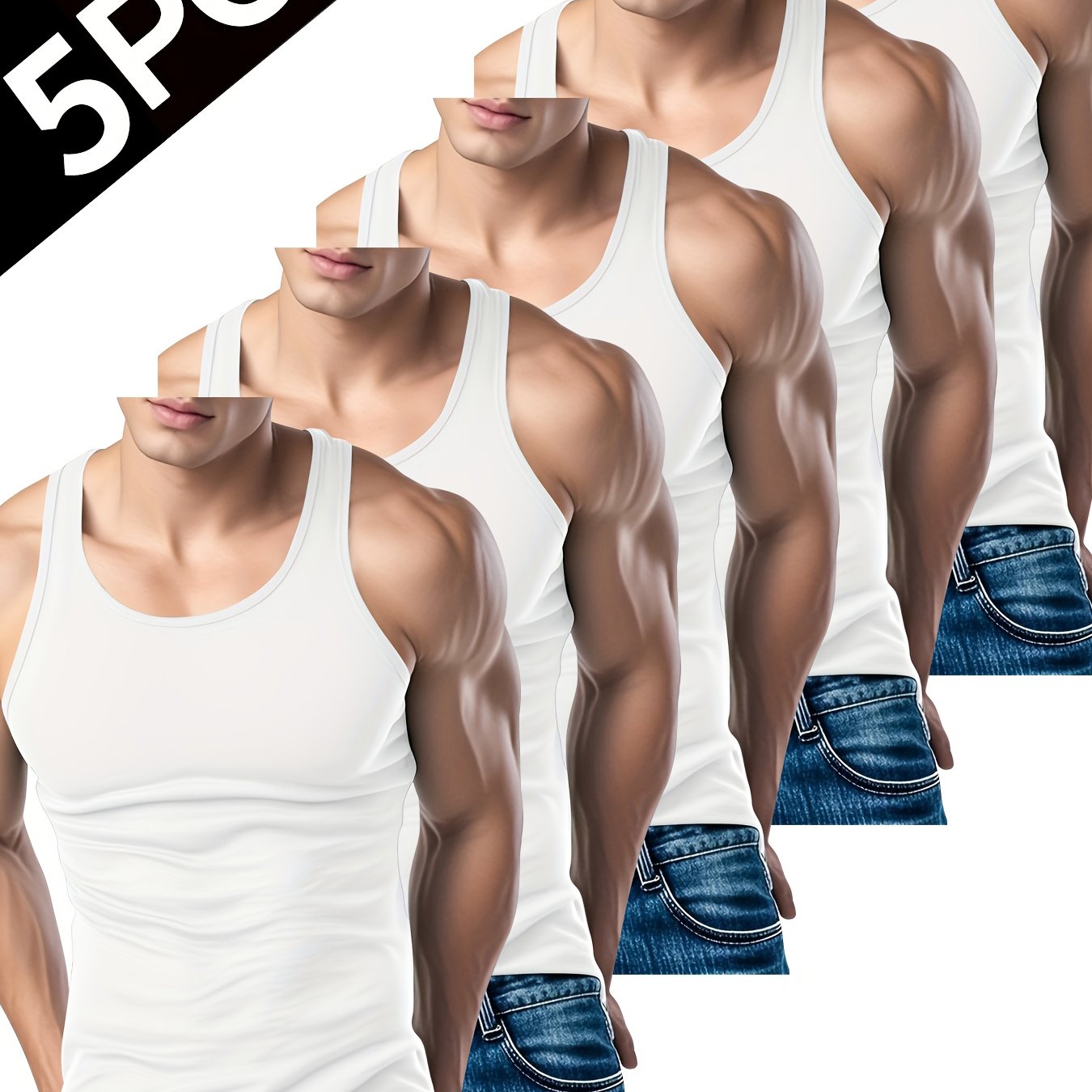Image of 5pcs 's Spring Men's Vests