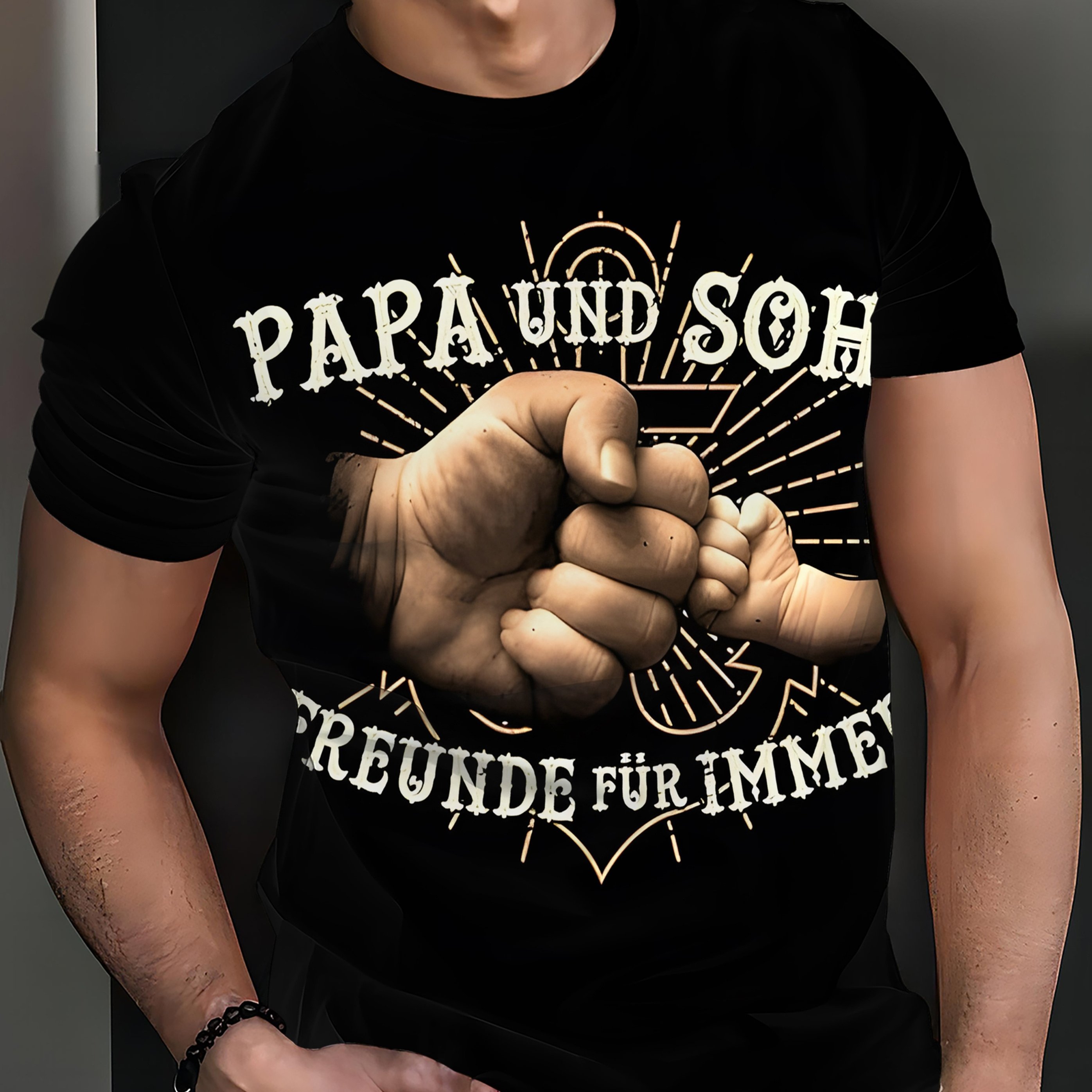 Image of Summer Men's Short Sleeve T-shirt, Bump Round Neck Short Sleeve, Sports Exercise Outdoor Leisure Summer Men's Short Sleeve Top