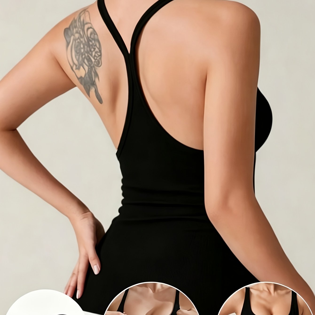 Image of Women U Neck Fitted Vest Camisole With Chest Pad