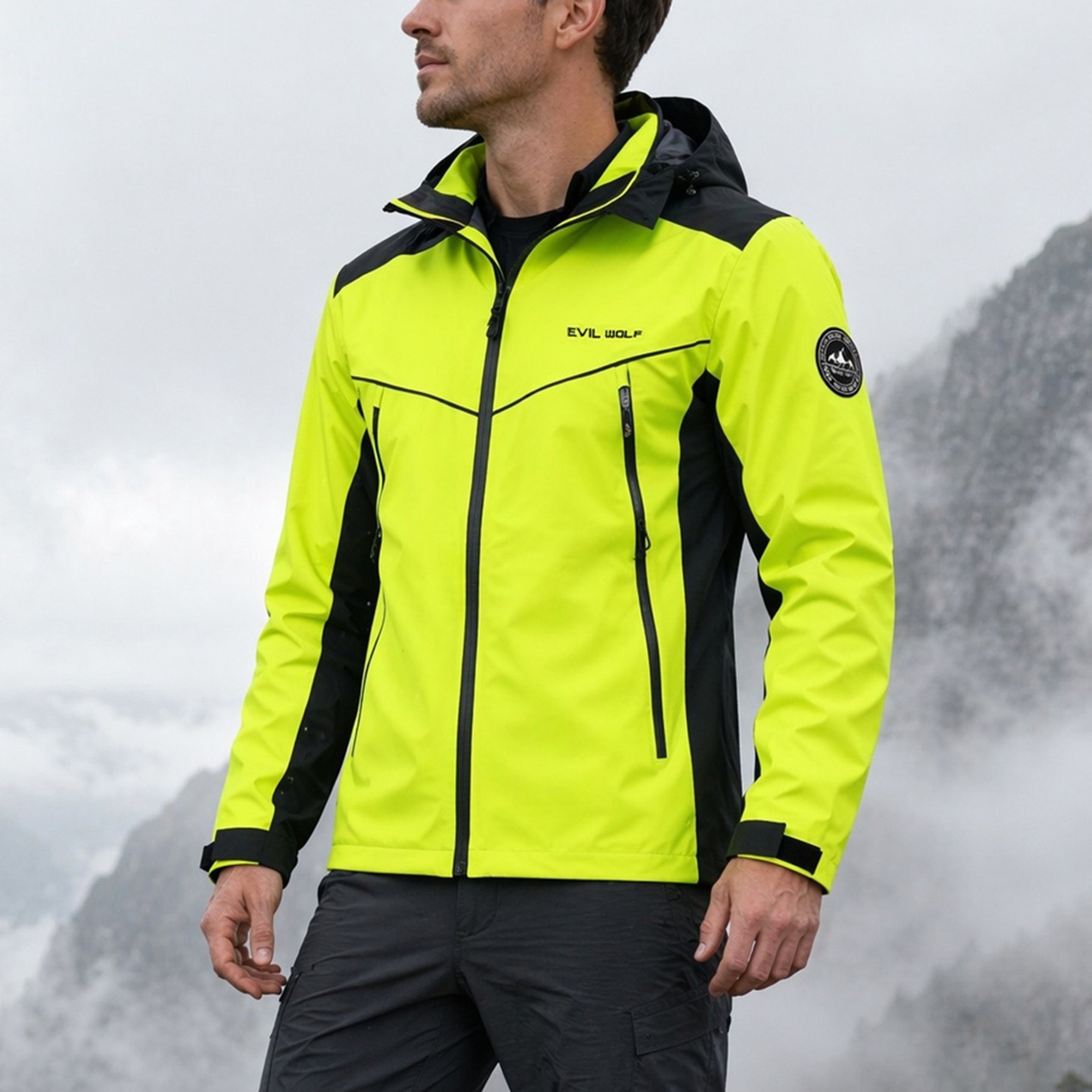 Men's Slim-fit Jacket, Suitable For Spring And Autumn Wear, Men's Long-zipper Large-pocket Varsity-style Jacket