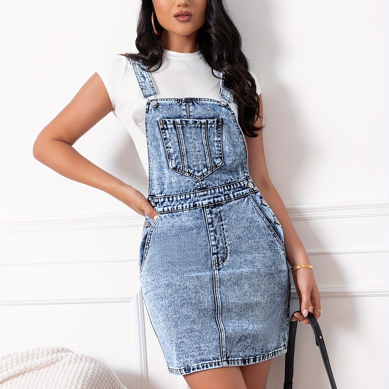 Denim Overall Dress