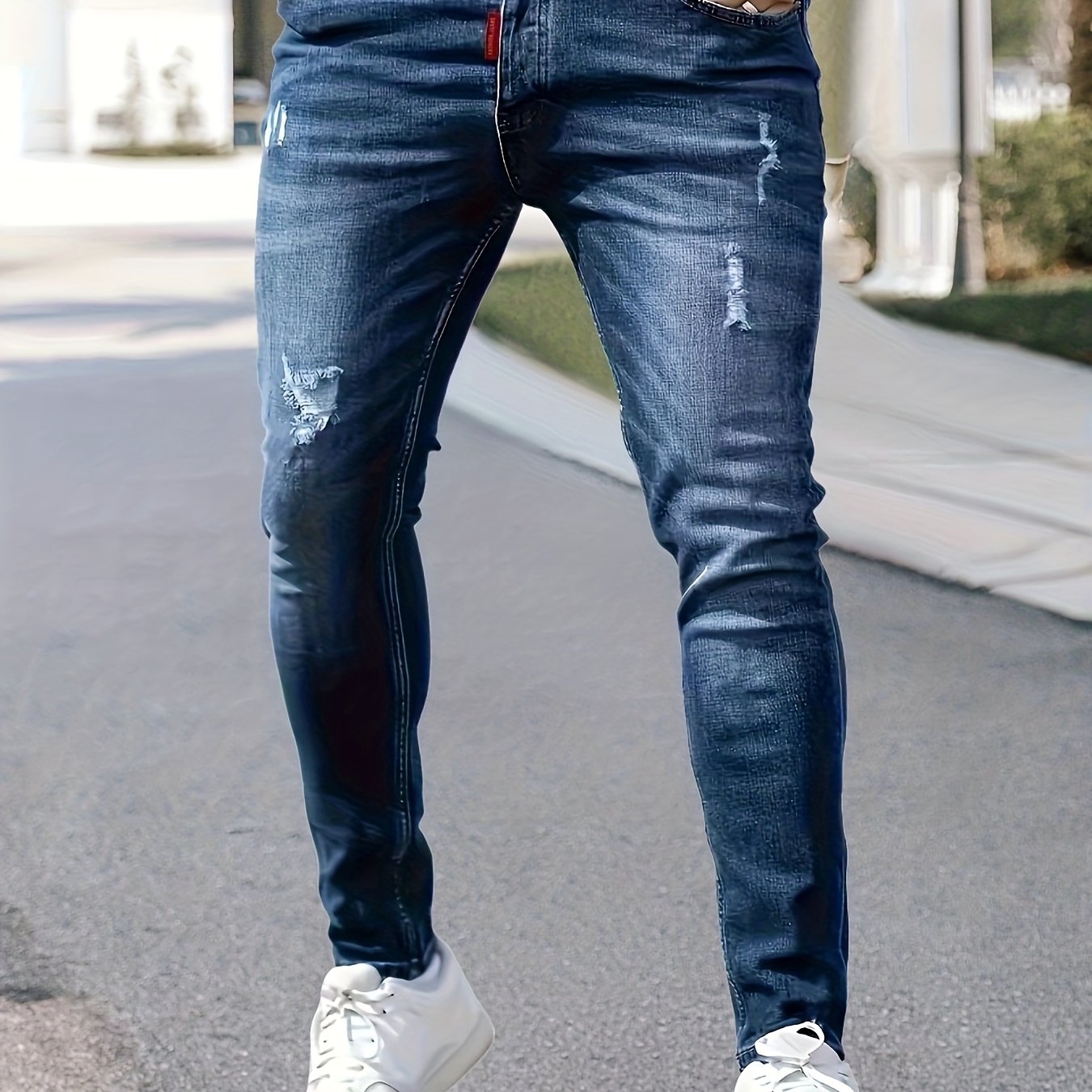 Men's Elastic Jeans Slim Fit Korean Style For Teens