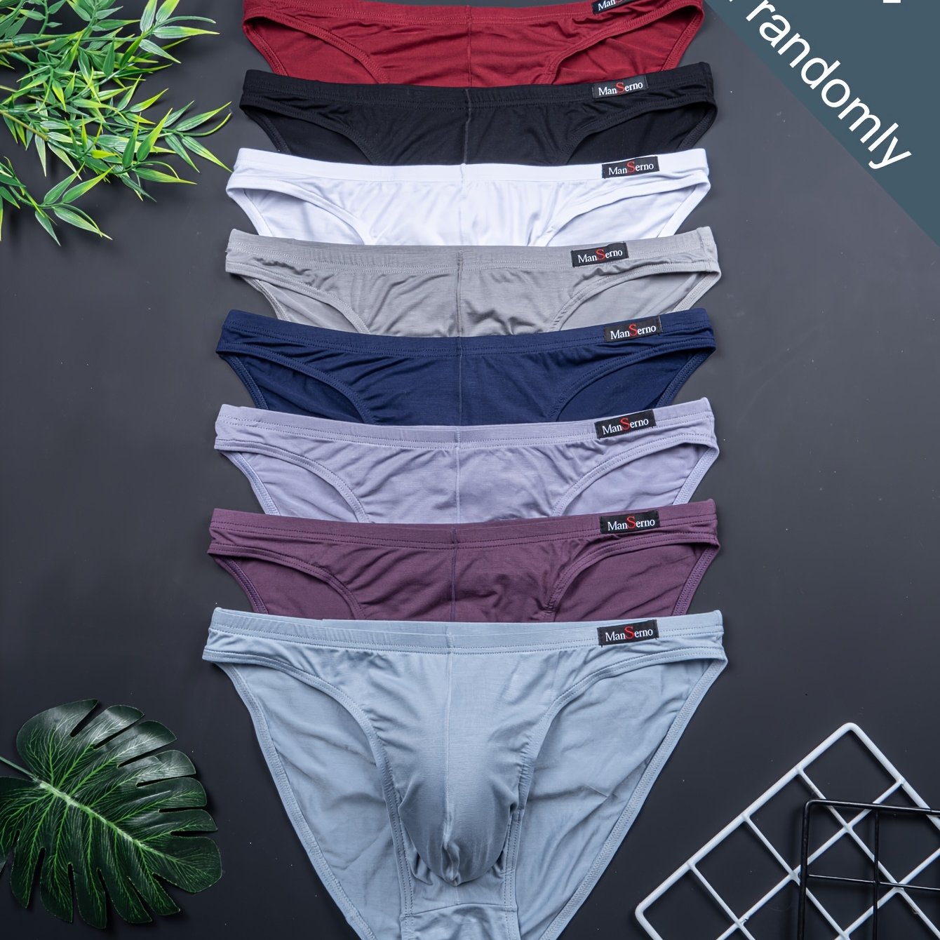 TEMU [ a ] Set da 4 Pezzi in Fibra di Bamb羅, a Casual e Traspirante, , , , a , ed Elastico
