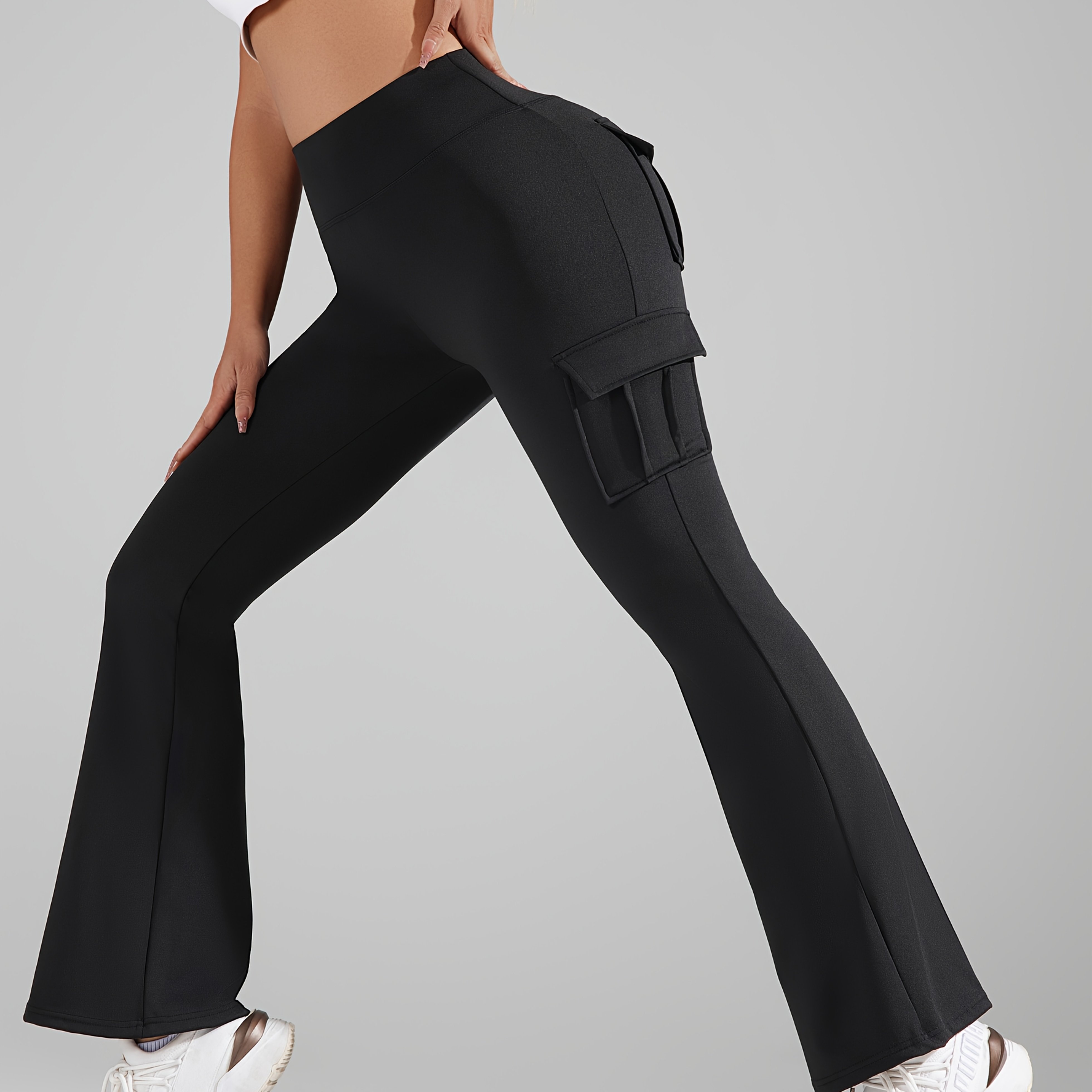 TEMU Spliced Sports Trousers Lift Shaping Yoga Pants Multi- Pants Sports Women's Pants