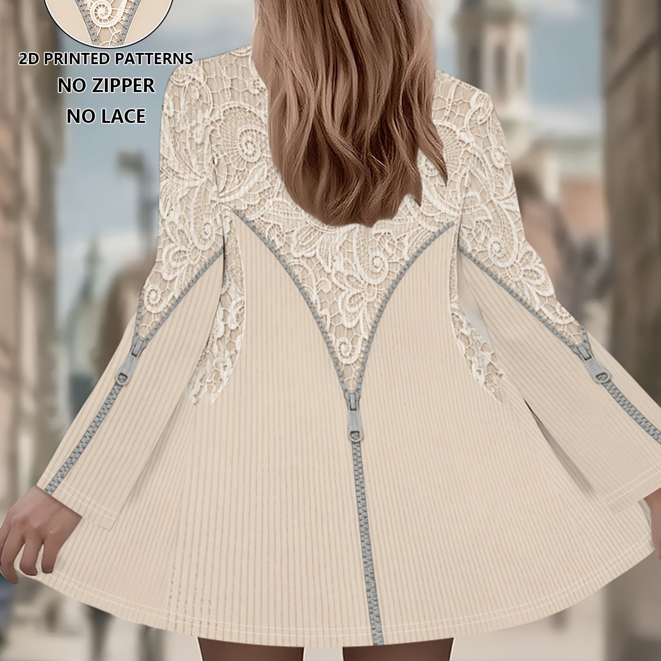 TEMU Elegant Long Cardigan For Autumn, Open-front Long-sleeve Outerwear, Casual Bohemian Top, Trendy Gentle Layering Piece, Suitable For , , And
