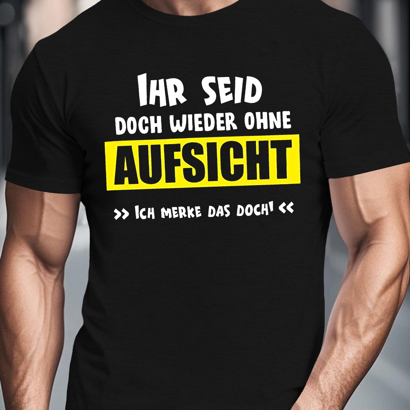 Men's Short Sleeve T-shirt With Funny German Humor - Summer Top