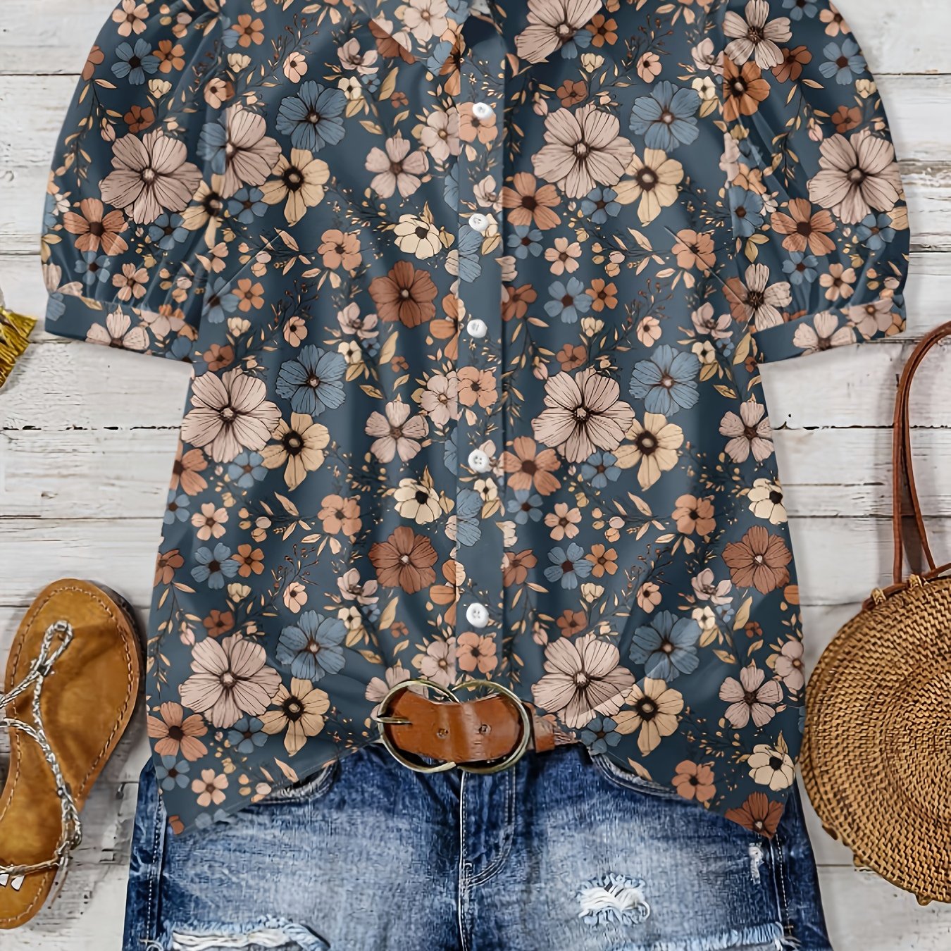 E-shop Damen-Shirt in Übergröße, neues locker geschnittenes lässiges Strickjacken-Top für den Sommer, künstlerische Vintage-Bluse mit schwarzem