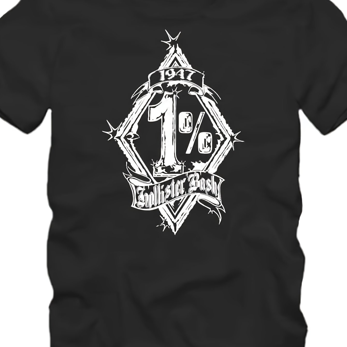 Image of Classic Rocker Biker Motorcycle Graphic T-shirt Men's T-shirt Comfortable Perfect For Home|outdoor|work|gifting (mother's Day|valentine's Day|birthdays) All Sizes Unisex