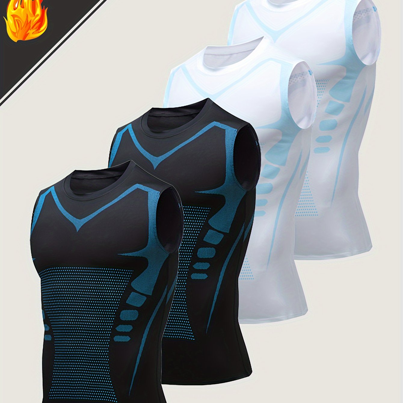 TEMU 4pcs Summer Men's Sports Vest, Shaping Sleeveless T-shirt, Quick-drying Breathable Tight Sleeveless Top, Tight Training Elastic Vest, Compressed