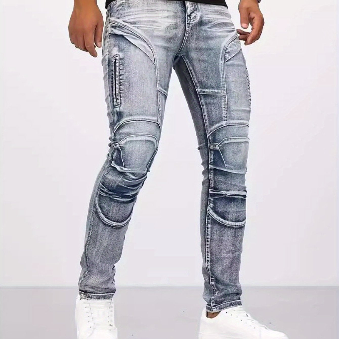 TEMU Men's Stretch . Are Kevlar Tear - Resistant Motorcycle Riding Pants. Are Slim - Fit Jeans . To Motorcycle Riding Apparel And Are Durable .