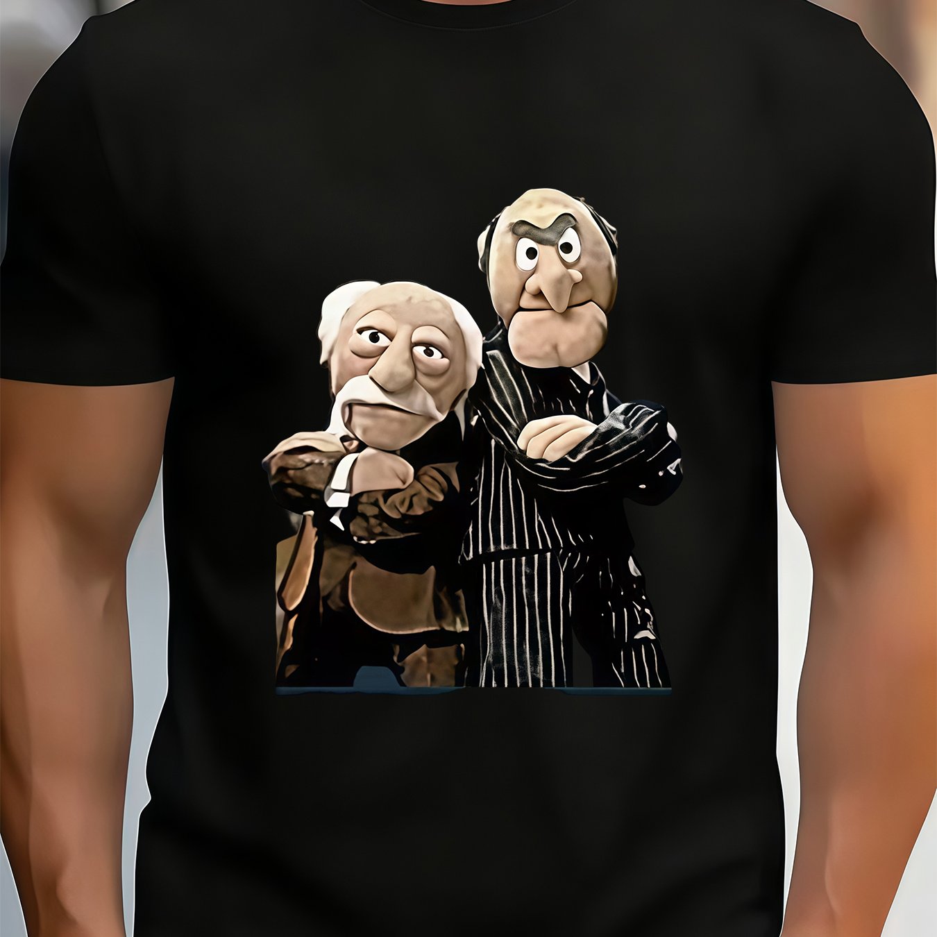 TEMU Men's Graphic T-shirt - , Soft And Breathable, 100% Polyester Fiber, Iconic Character Print, Crew Neck, Short Sleeve Summer T-shirt, Fun Quote