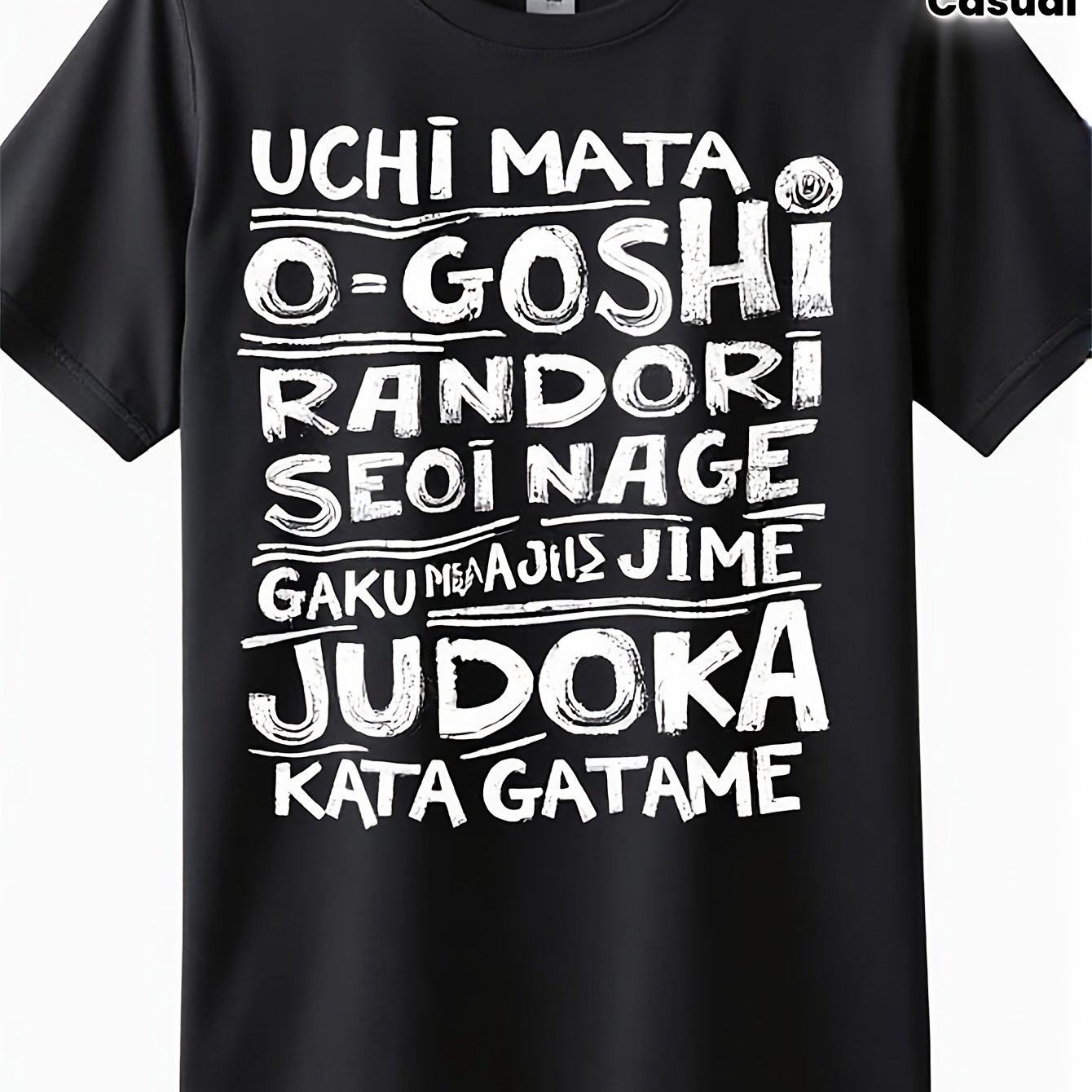 Japanese Judo Terms T-shirt - Arts Tee With Distressed Font And Judo Techniques Print, Regular Fit Training Gi Or Casual Wear For Jujitsu Enthusiasts (ideal Gift)