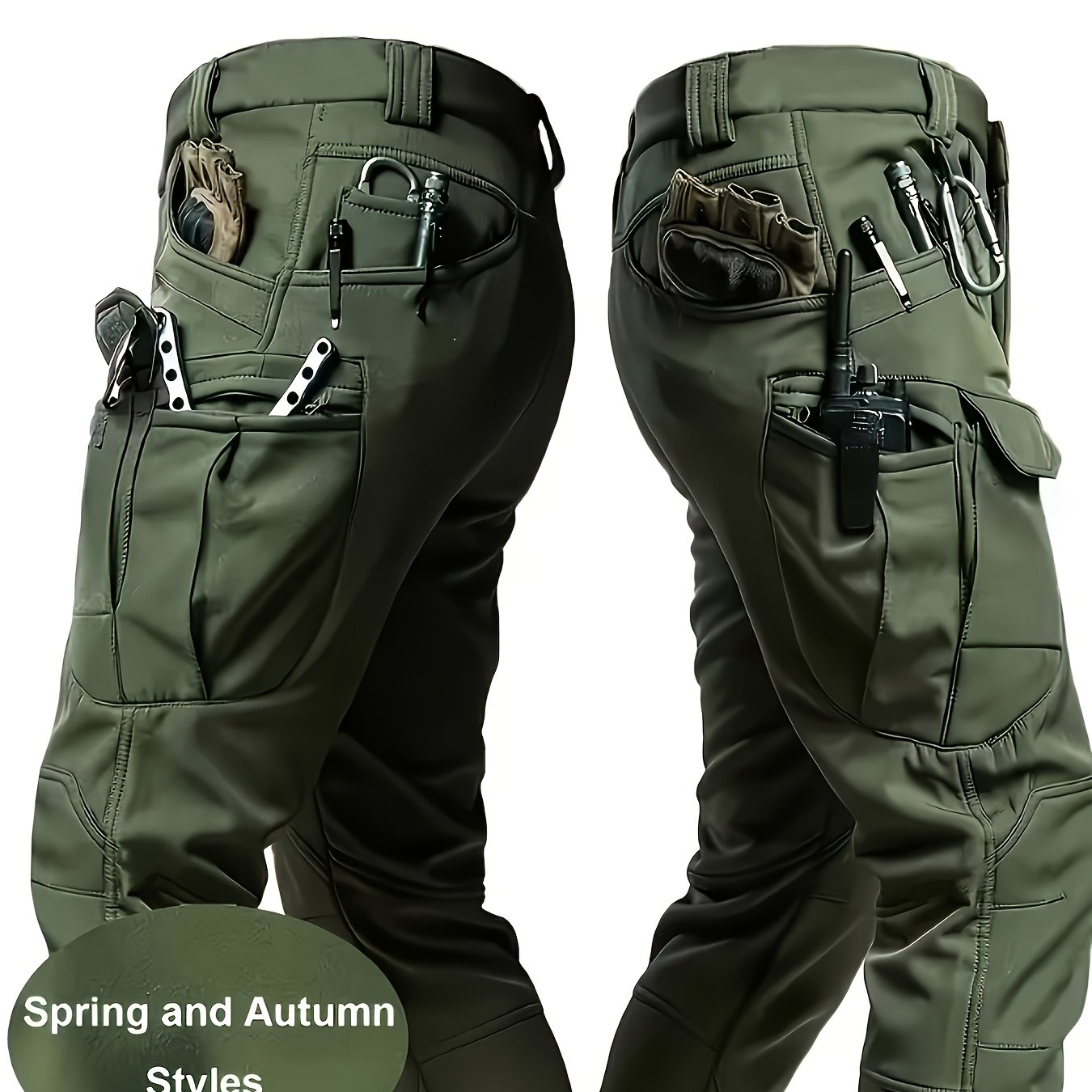 E-shop Herren Cargo-Hose in Übergröße mit mehreren für Arbeit, Pendeln, Outdoor-Sport Freizeitkleidung, ÜBERGRÖSSE