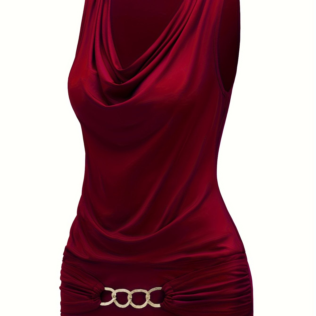 Women' Neck Chain Detail Casual Vest