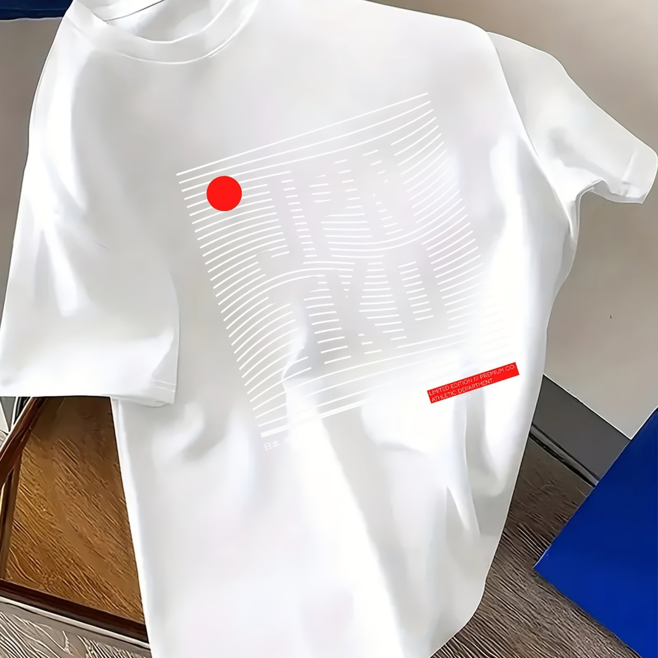 Comfortable Short-sleeved T-shirt With A Round Neck And Tokyo-inspired , Made Of 100_ For Plus-size Men, Perfect For Summer, Plus Size