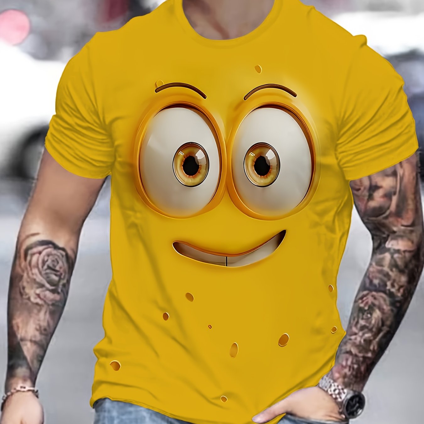 TEMU Novelty Men's 3d Print Fashion T-shirt