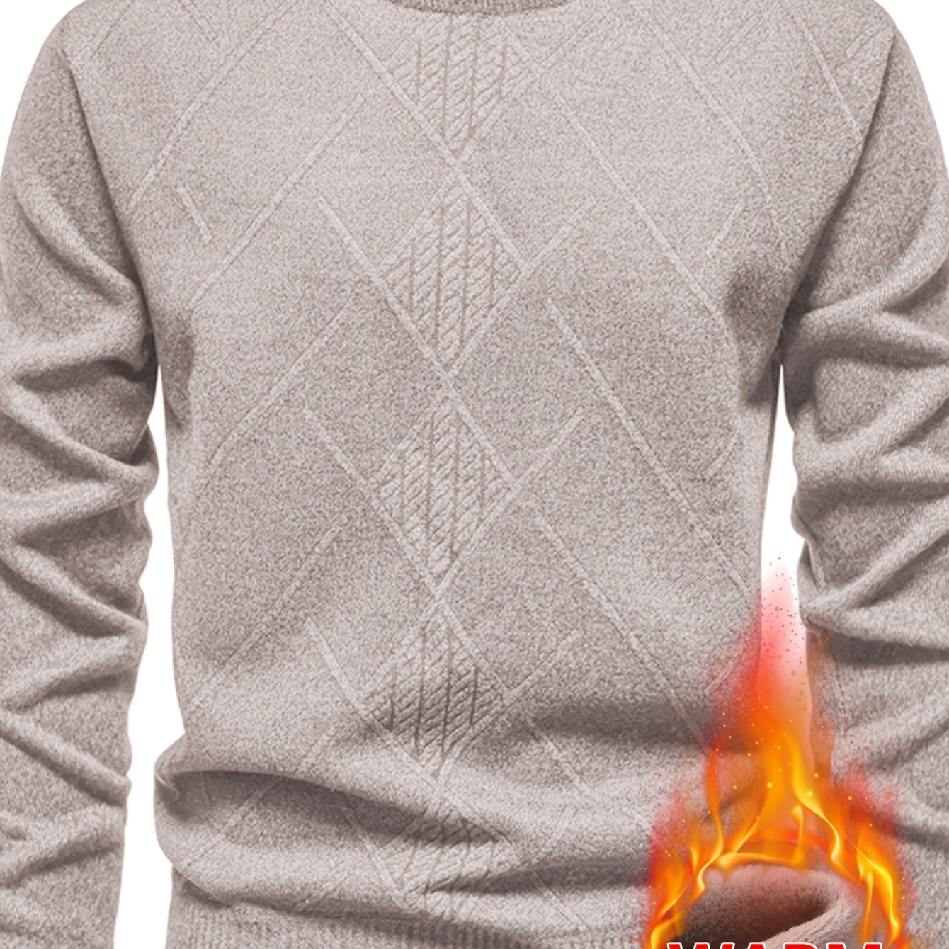 TEMU Minimalist Urban Fleece Sweater Warm City Casual