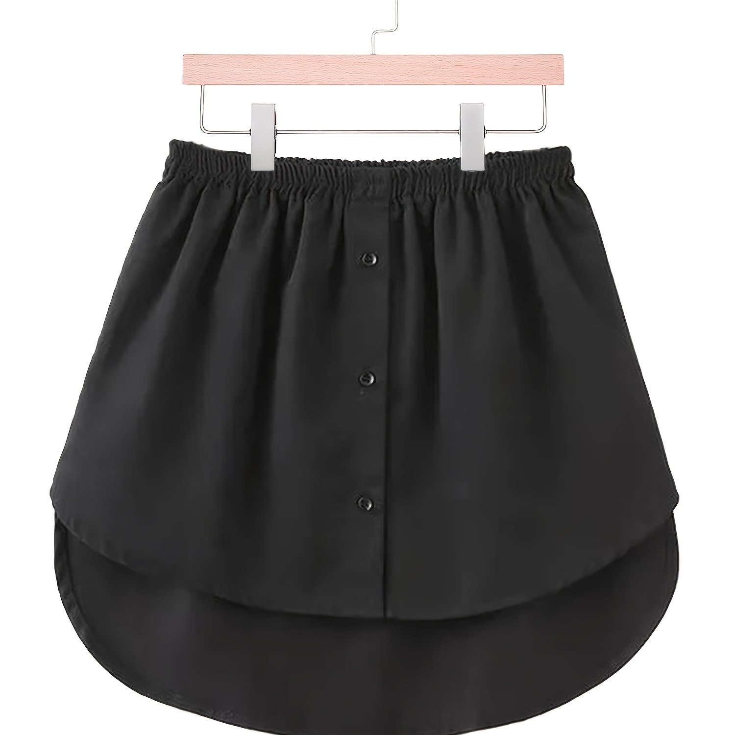 TEMU Plus Size Women' Versatile Button Decor Asymmetrical Skirt, Sweaters And Sweatshirts