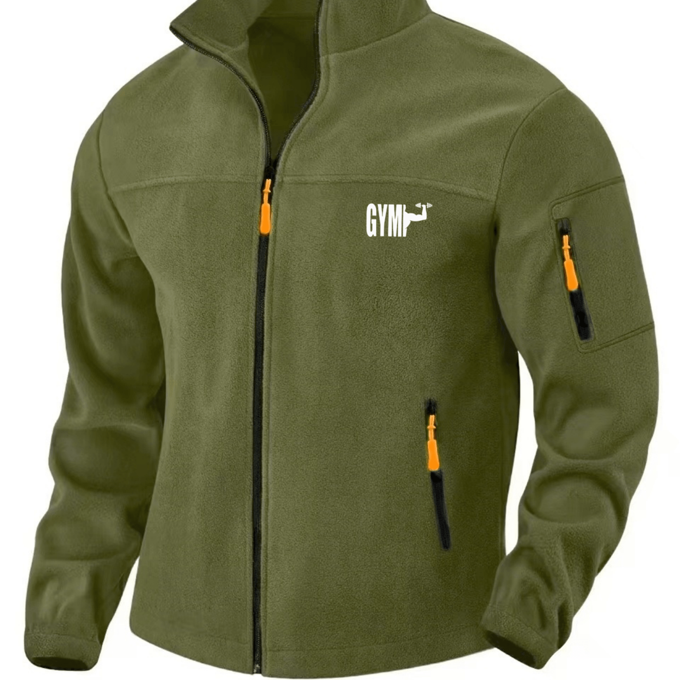 TEMU A -lined Printed Jacket Suitable For Commuting And Outdoor Activities, Featuring A Collar And Windproof Design With Thickened Polar Fabric.