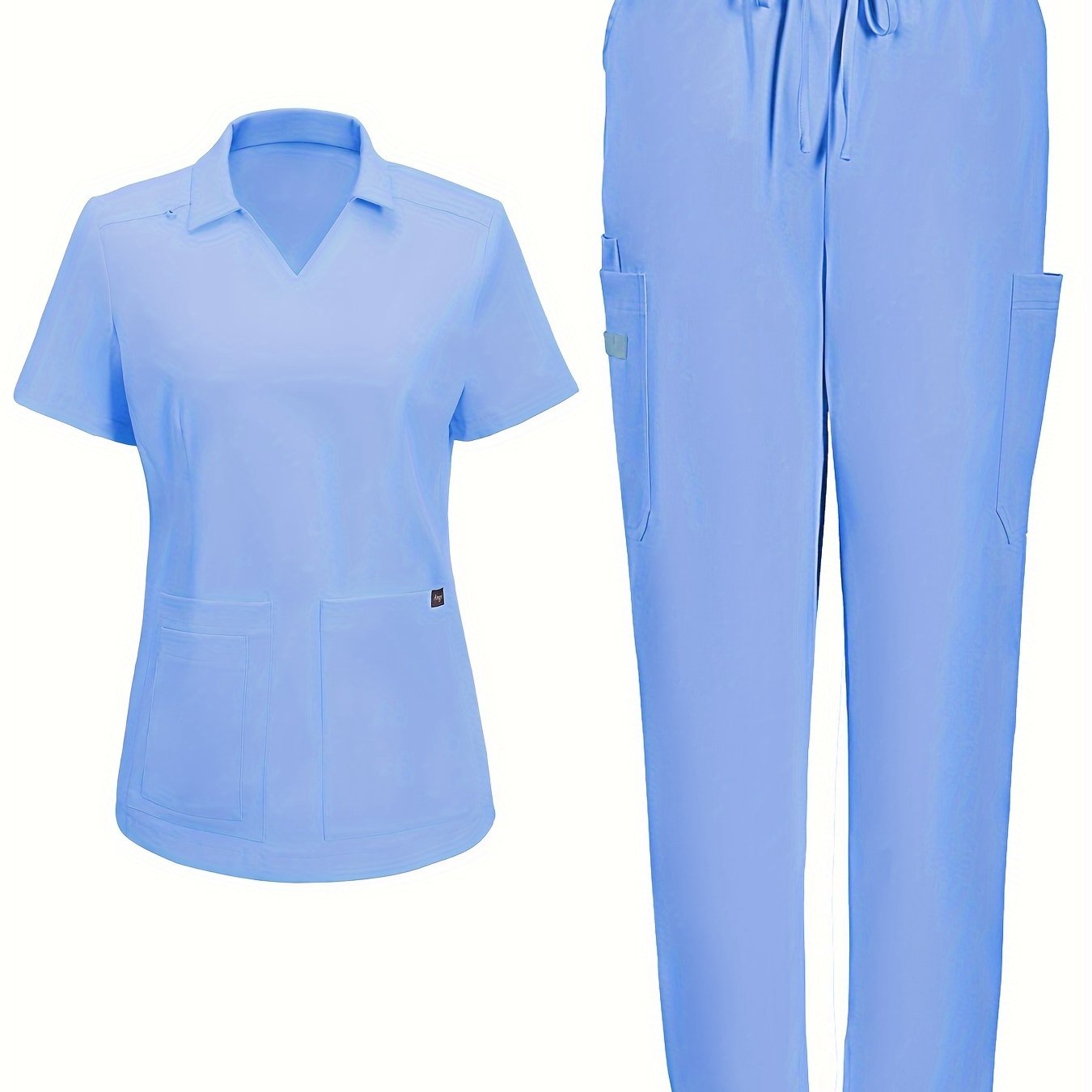 ensemble uniforme élégant femme poches blouse en dentelle Temu