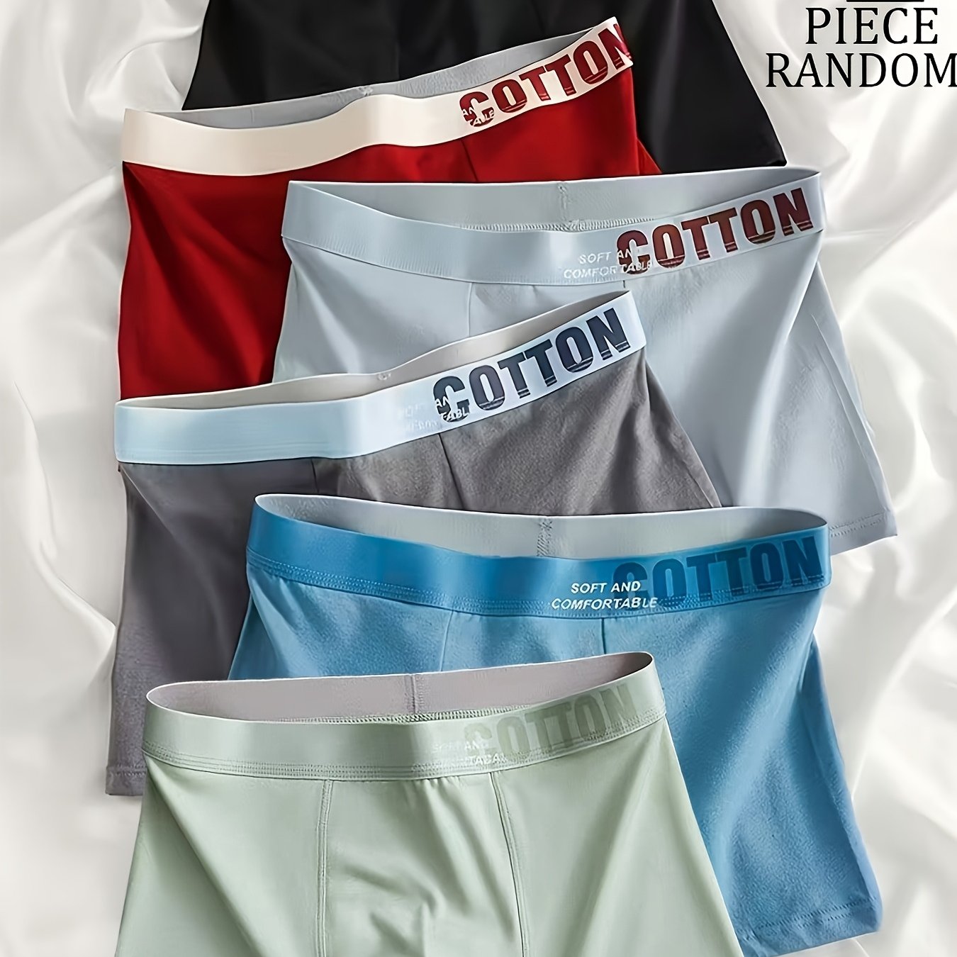 Image of Random 1pc Men&;s Letter Briefs, Contrast Trunks, Letter Knit Waistband, Soft And Comfortable, Breathable And Skin-friendly, Breathable Comfortable Stretchy Underwear, Suit To Casual And Sport Wear