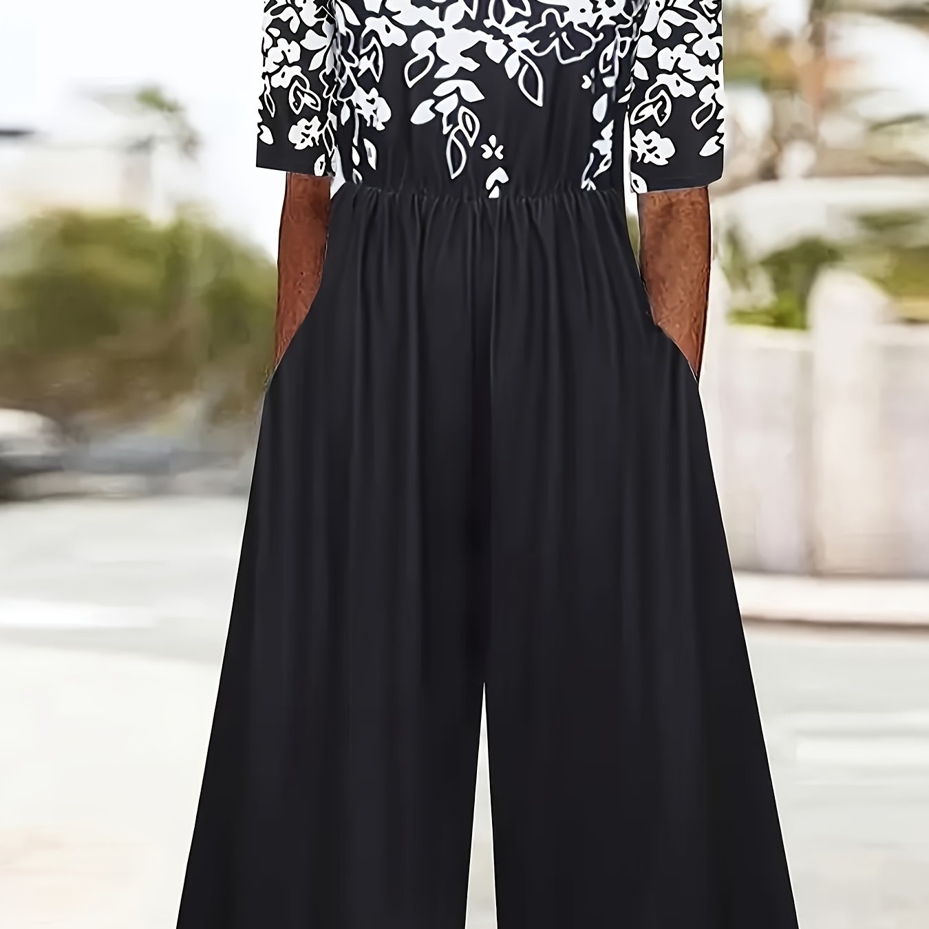 Plus Size - Plus Size - Directional Style Women's Jumpsuit
