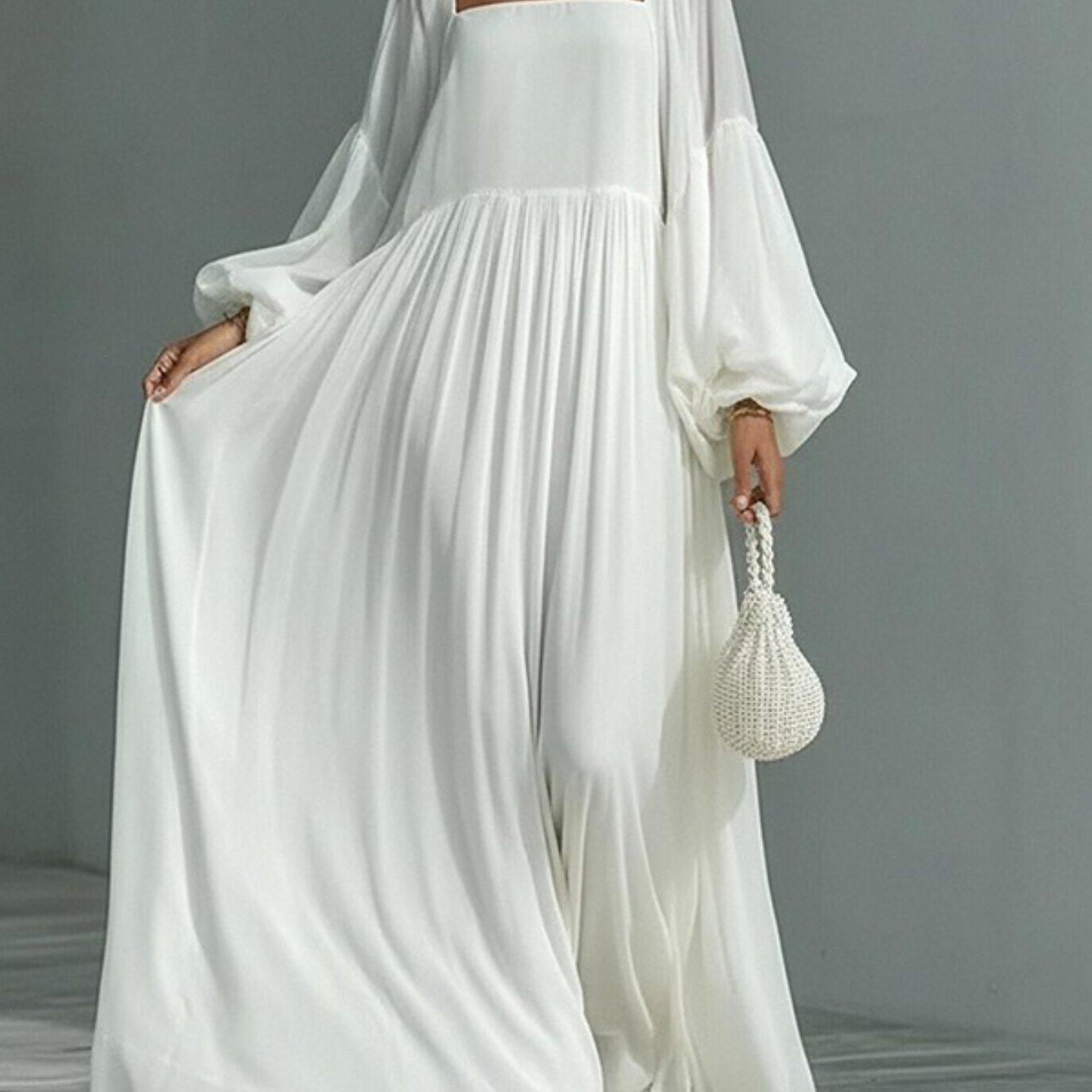 Women' Square Neck Lantern Sleeve Dress, Flared Dress, Elegant Casual Party Dress