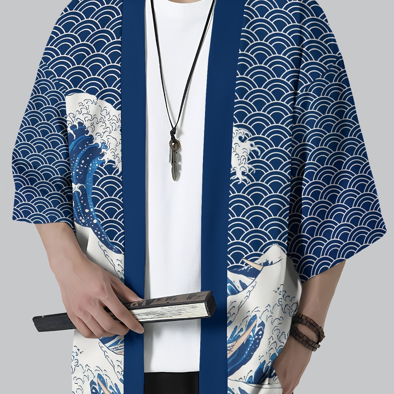 TEMU Men's Casual Fashion Kimono Shirt Robe