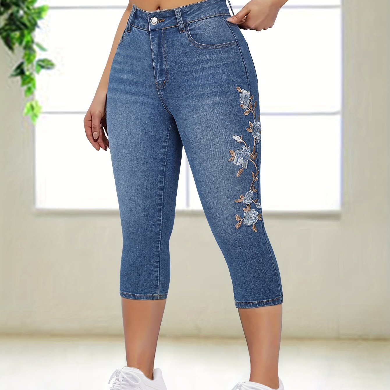 Women's Fashion Denim Capri Pants