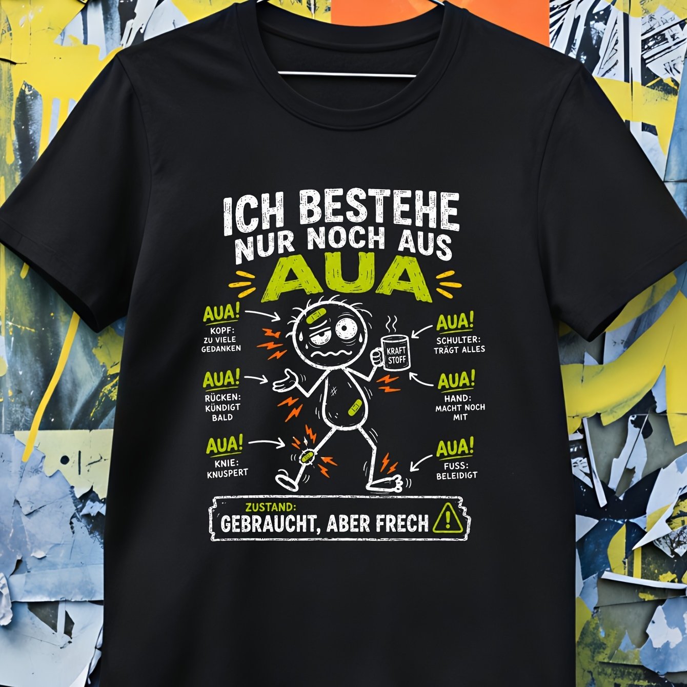 Image of Plus Size Men's Figure Graphic T-shirt, Casual Humor , Daily Wear