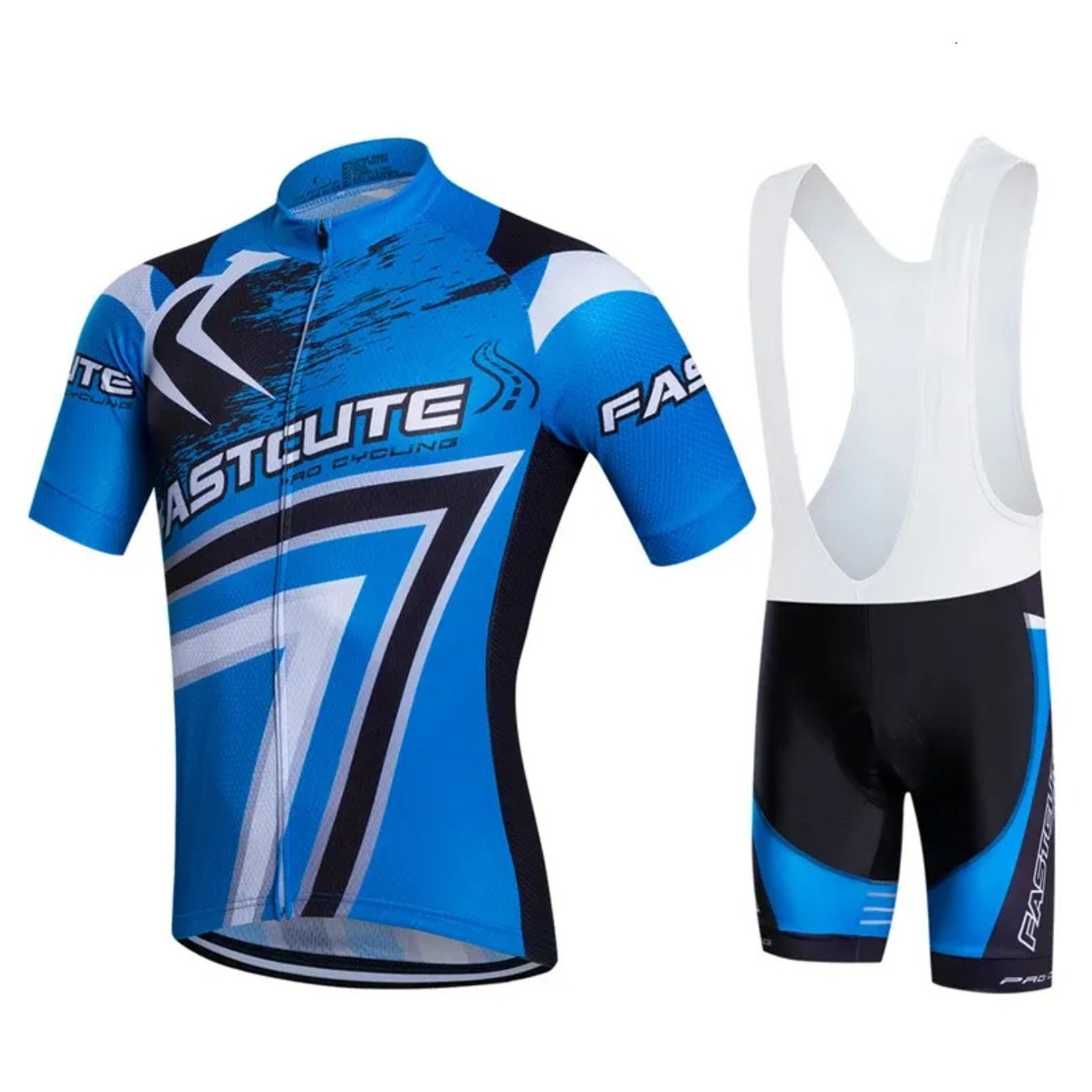Image of Fastcute Cycling Clothing Summer Mens Bicycle Short Sleeve Set Highway Mountain Bike Breathable Top Clothing