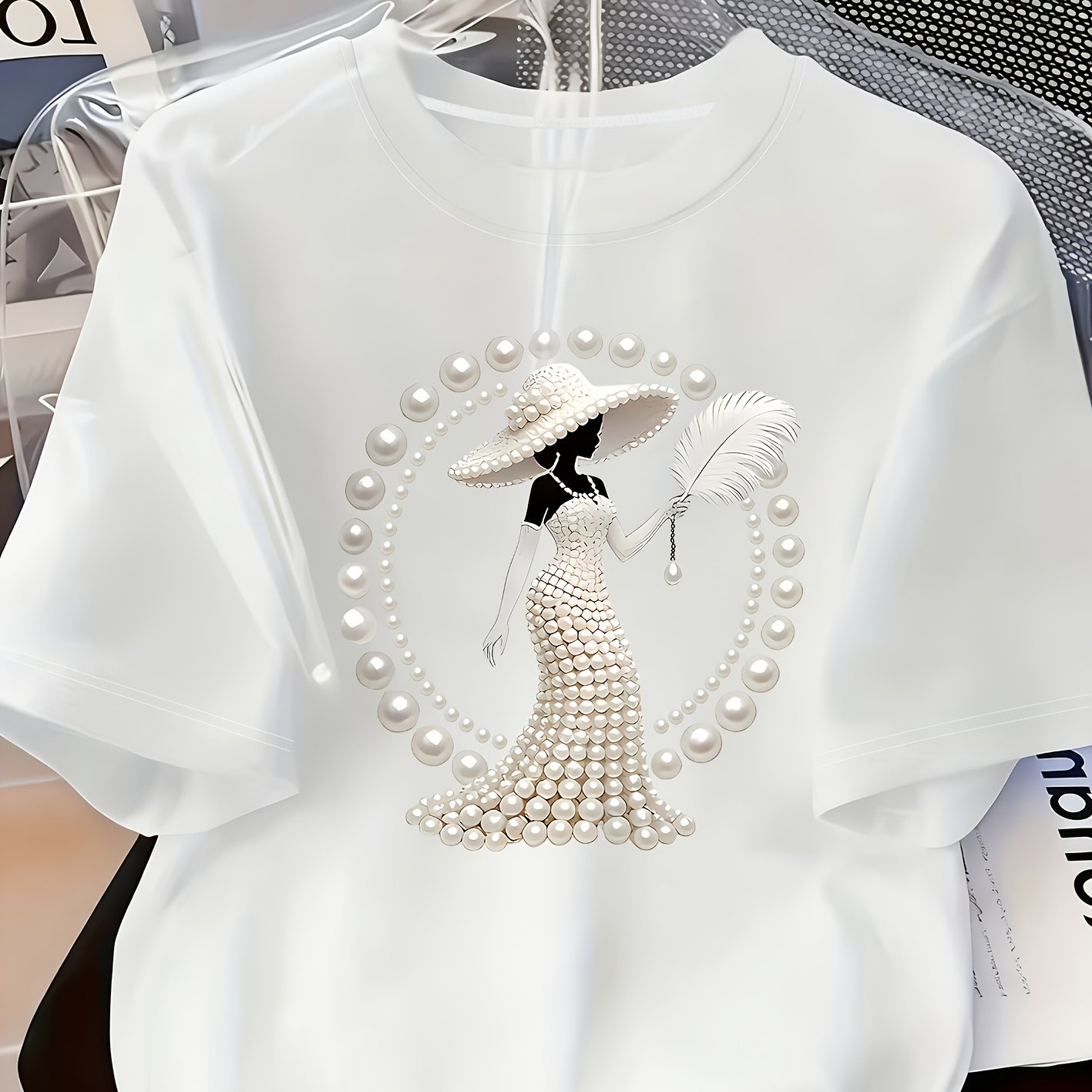 TEMU Plus Size, Plus Size Oversized Round Neck Short Sleeve T-shirt - Loose Fit Casual Blouse Suitable For Body Types, Machine Washable Summer &