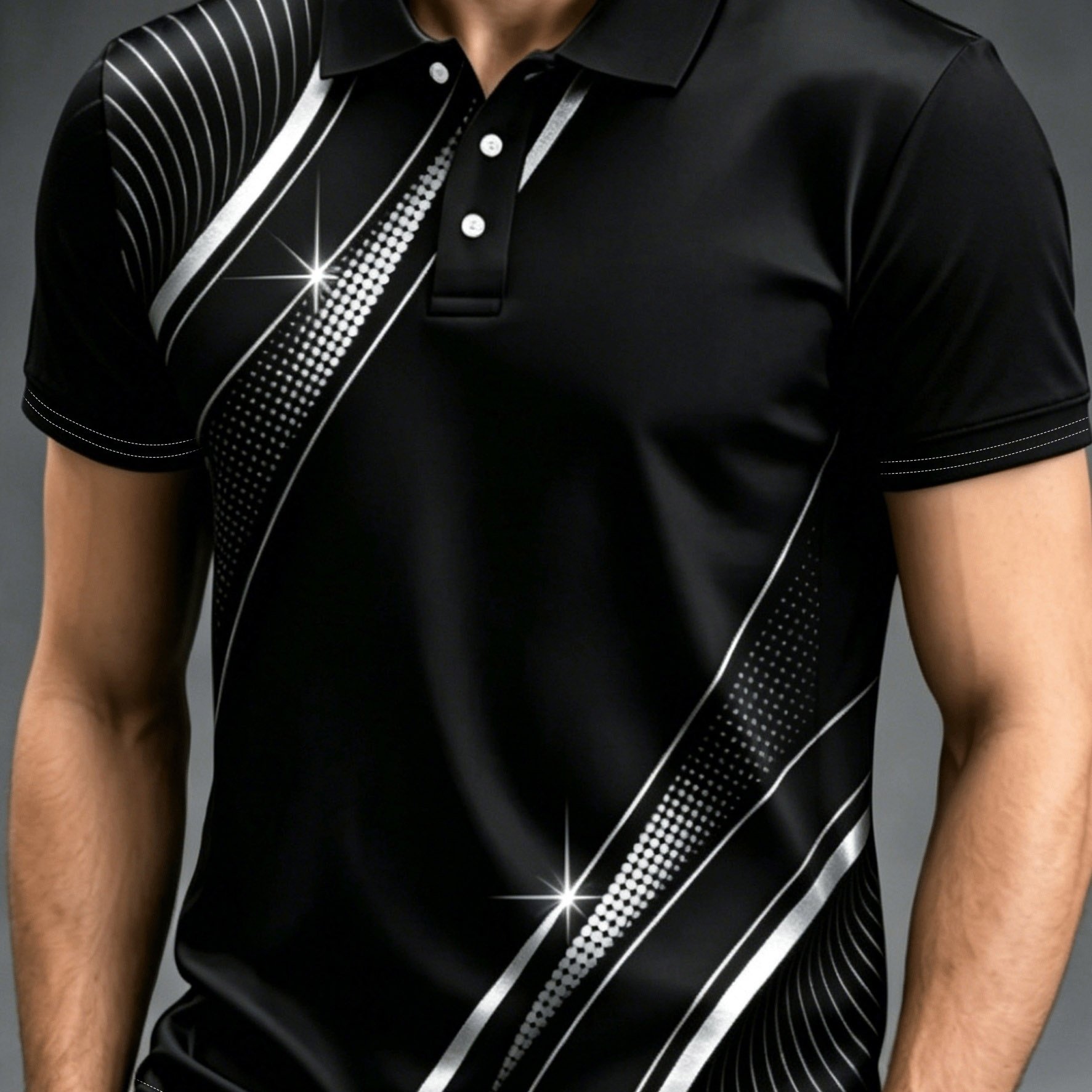 TEMU Men's Shirt [print Design, No Texture], Men's Short Sleeve Shirt, , Collar Short Sleeve, Casual Commuter Top, Plus Size